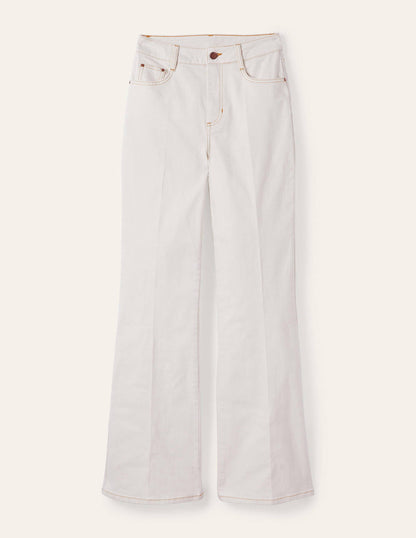 Antonia Elegante Jeans mit Schlag-Ecru-6