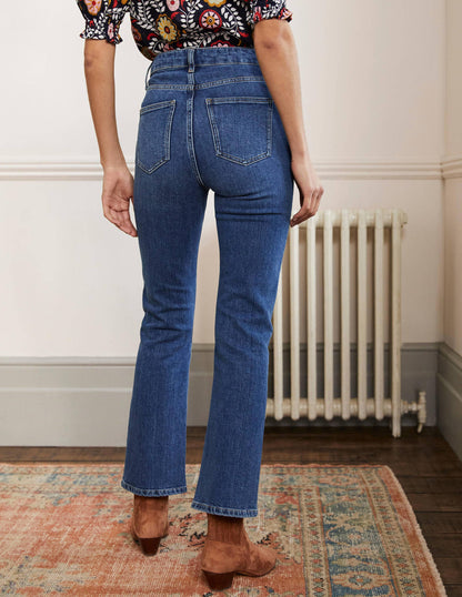 7/8-Jeans mit Schlag-Mittleres Vintageblau-3