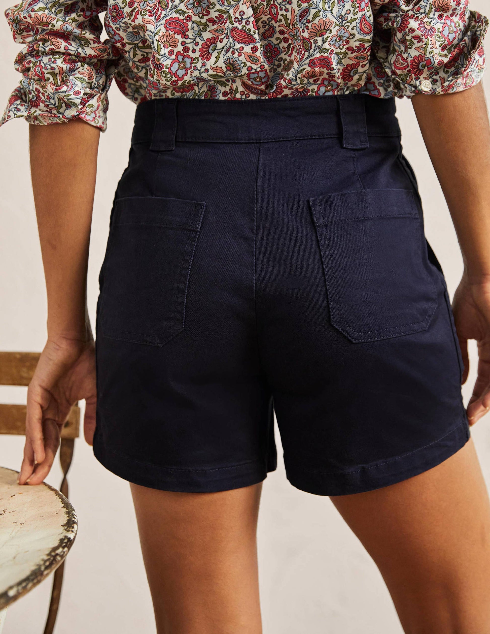 Short chino classique-Bleu marine-3