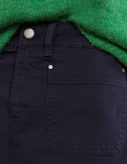Rock mit aufgesetzter Tasche-Marineblau