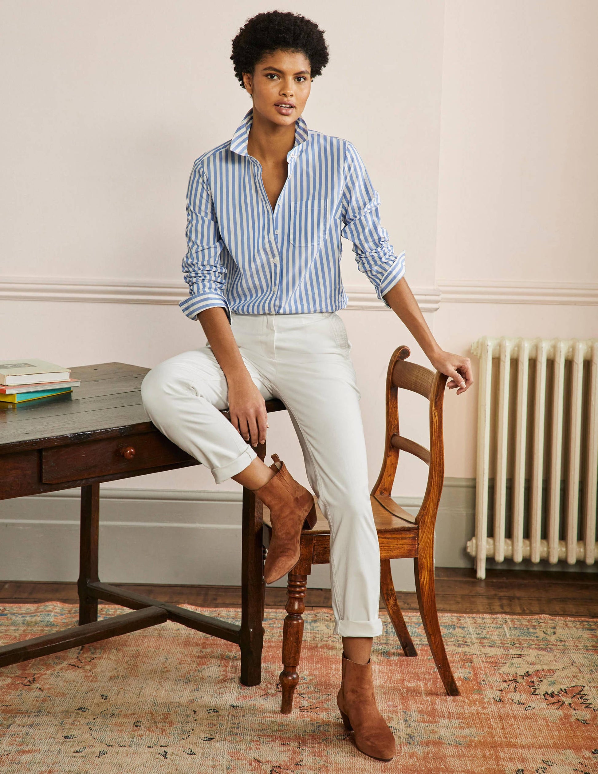 Pantalon chino classique-Écru-5