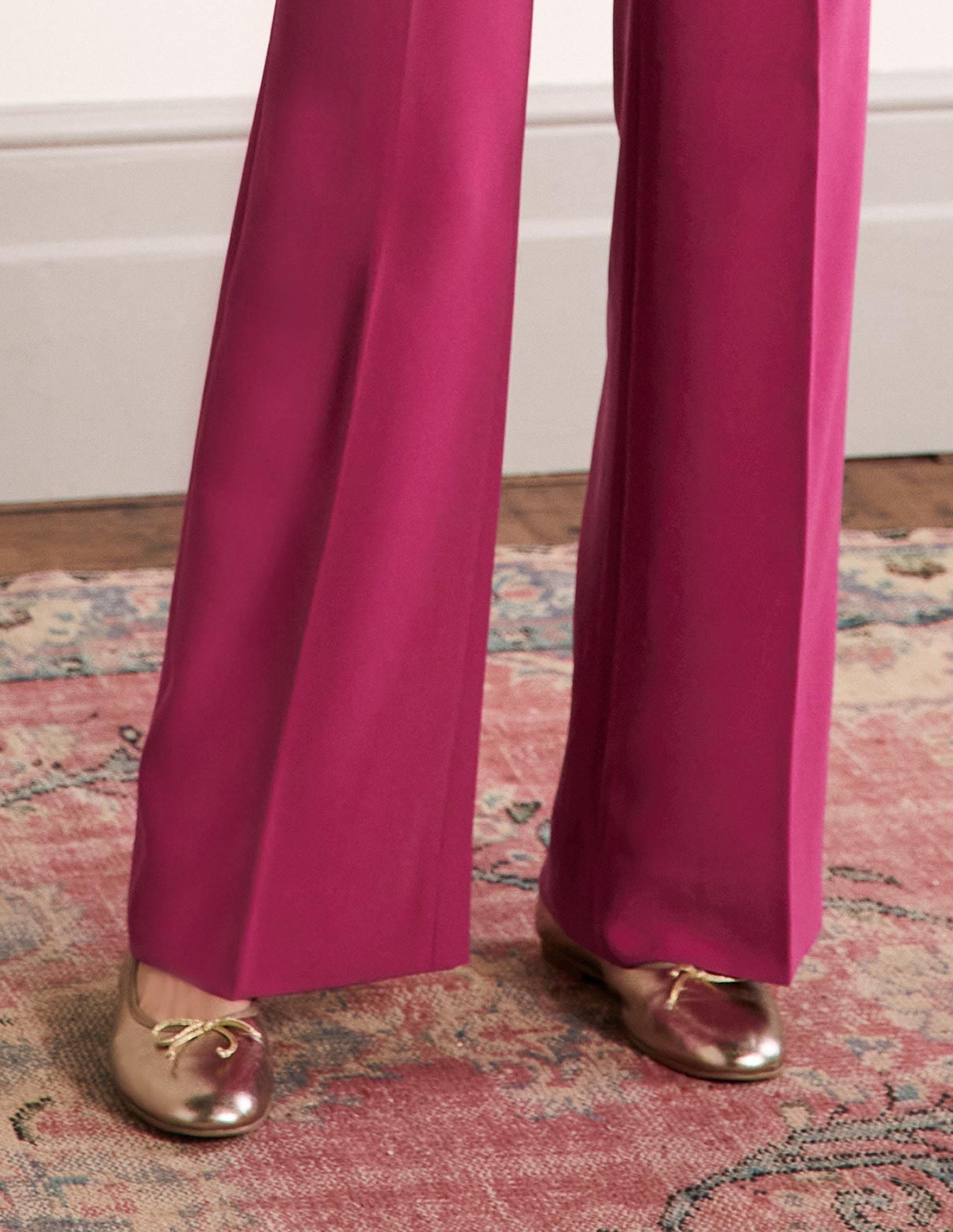 Lässige Bootcut-Hose-Beerenpink-2