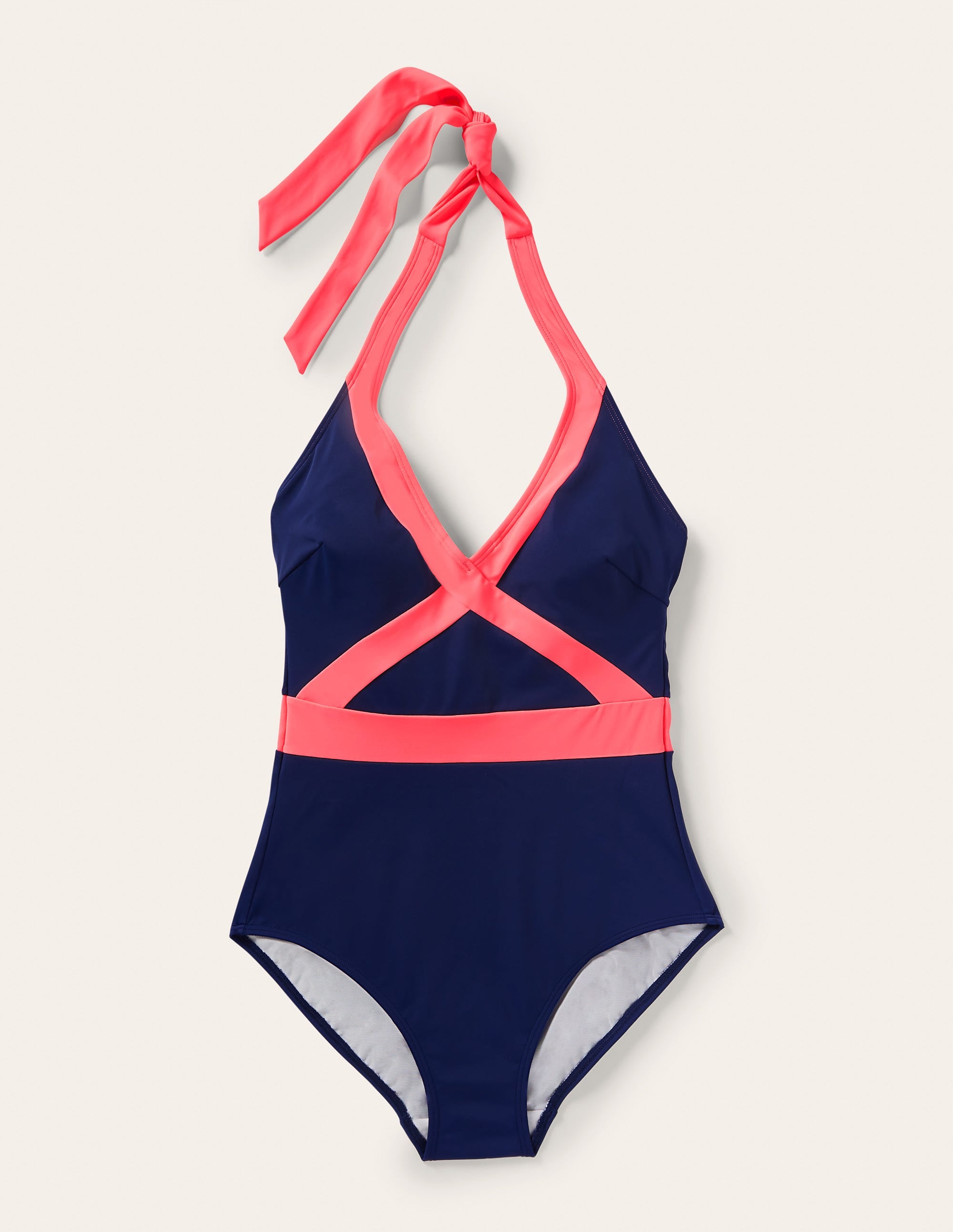 Kefalonia Halterneck Swimsuit-Harmony Blue Colourblock - Image 5