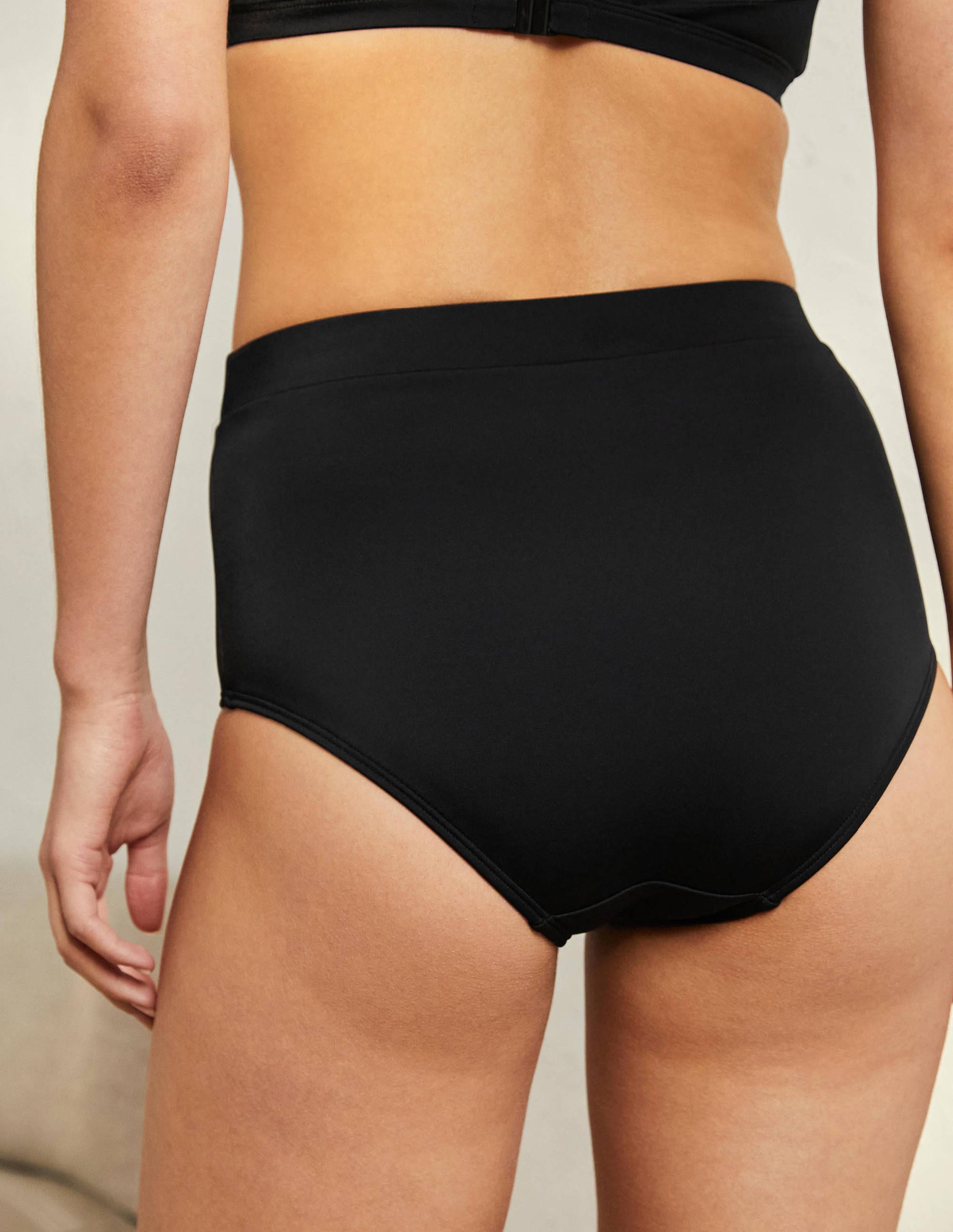 Bas de bikini taille haute-Noir - Image 3