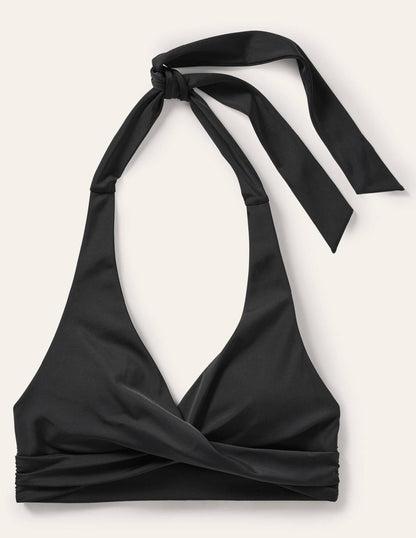 Levanzo Halter Bikini Top-Black