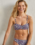 Catania Cup-size Bikini Top-Ivory, Ditsy Swirl
