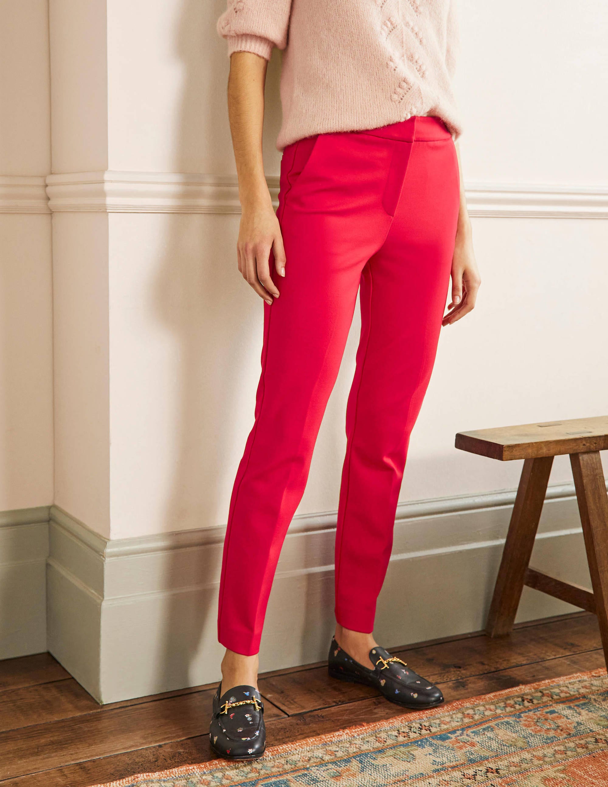 Pantalon 7/8 Hampshire en jersey-Rouge - Image 4