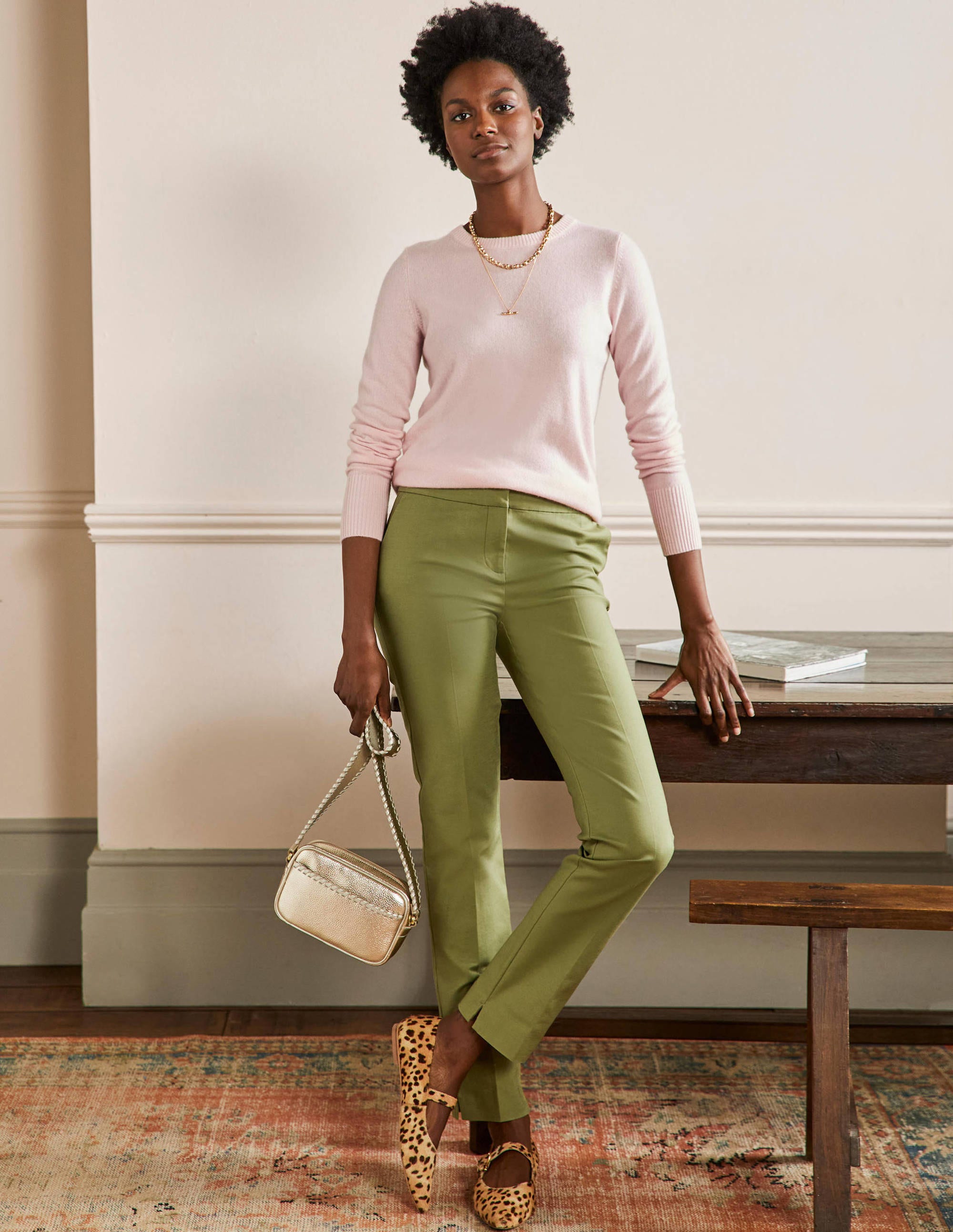 Pantalon Richmond-Vert petit pois - Image 1