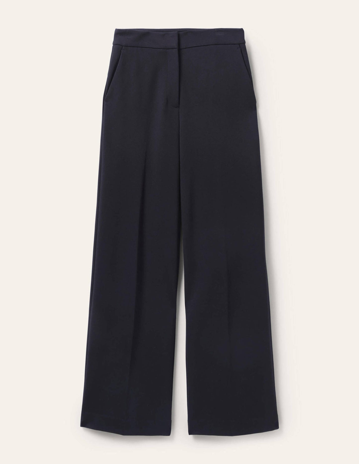 Pantalon Westbourne en point de Rome-Bleu Marine, Petits Pois