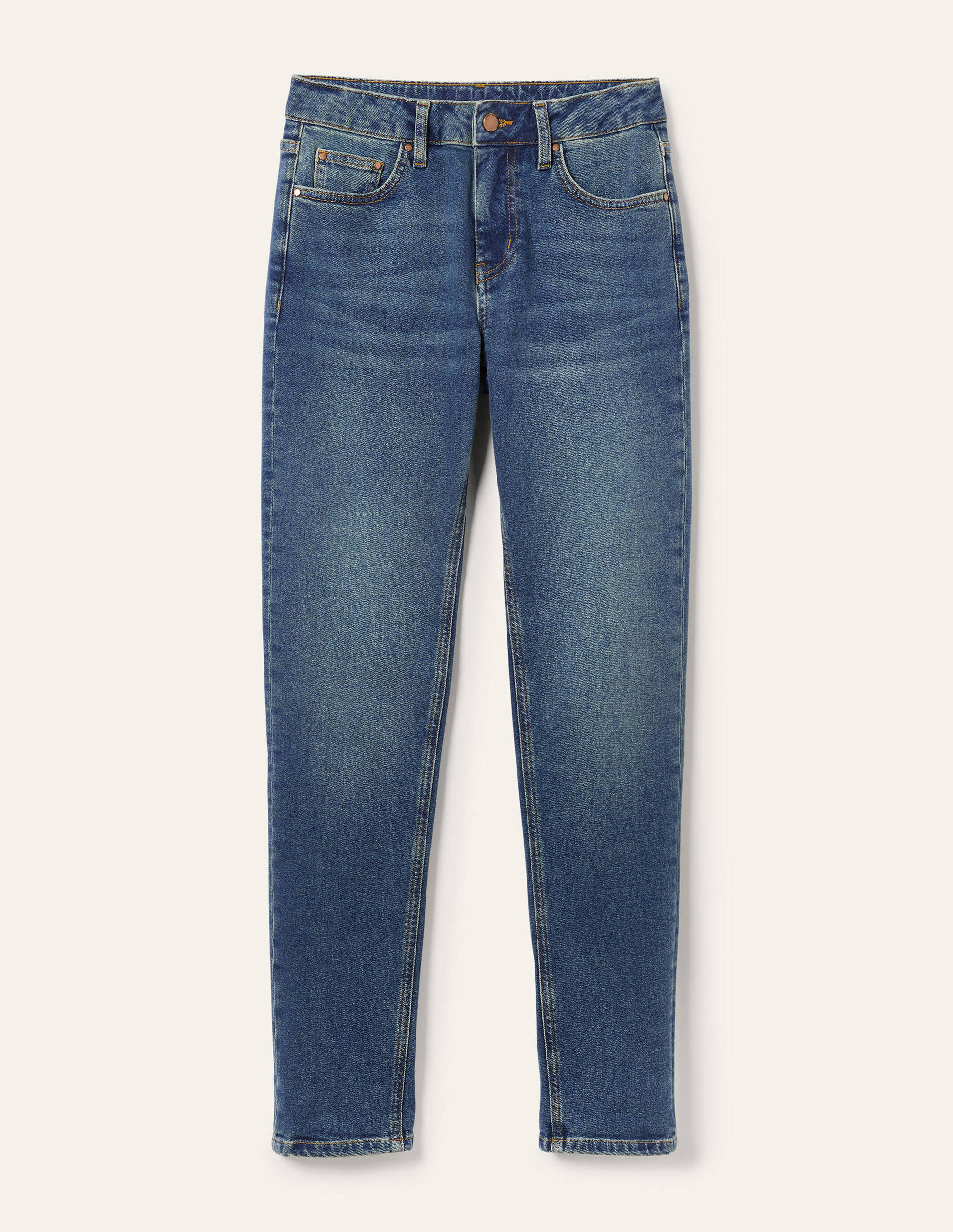 Jean girlfriend-Teinture verte vintage moyen - Image 7