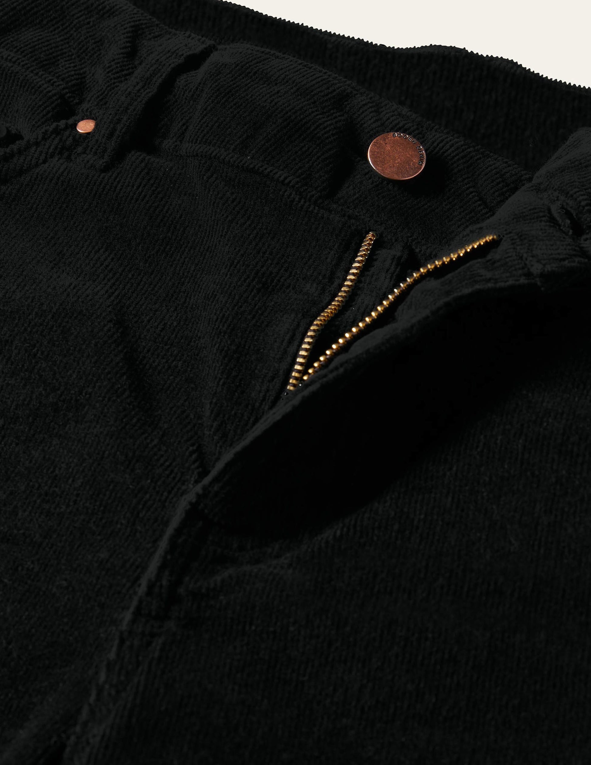 Schmale Cord-Jeans mit geradem Bein-Schwarz-5