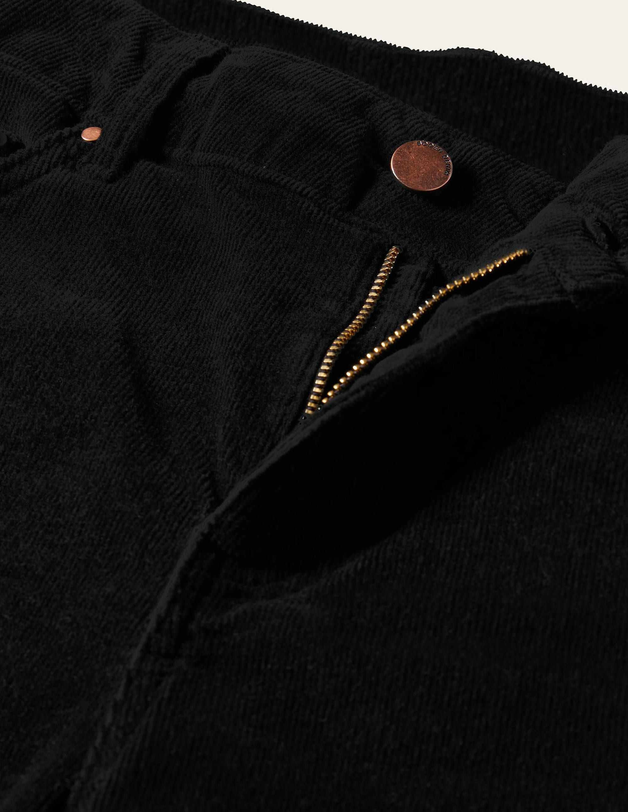 Schmale Cord-Jeans mit geradem Bein-Schwarz - Image 5