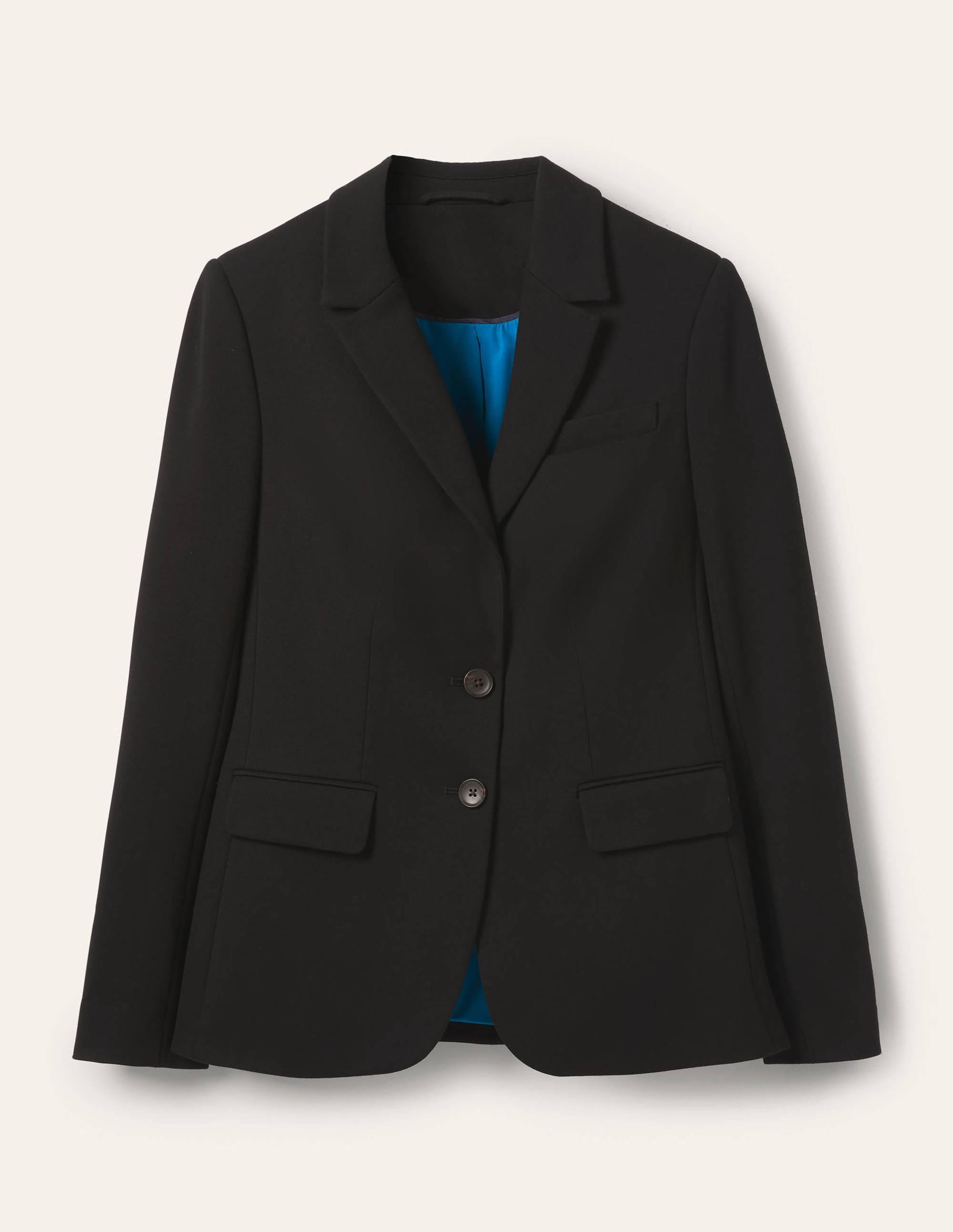 Blazer stretch en point de Rome-Noir - Image 6