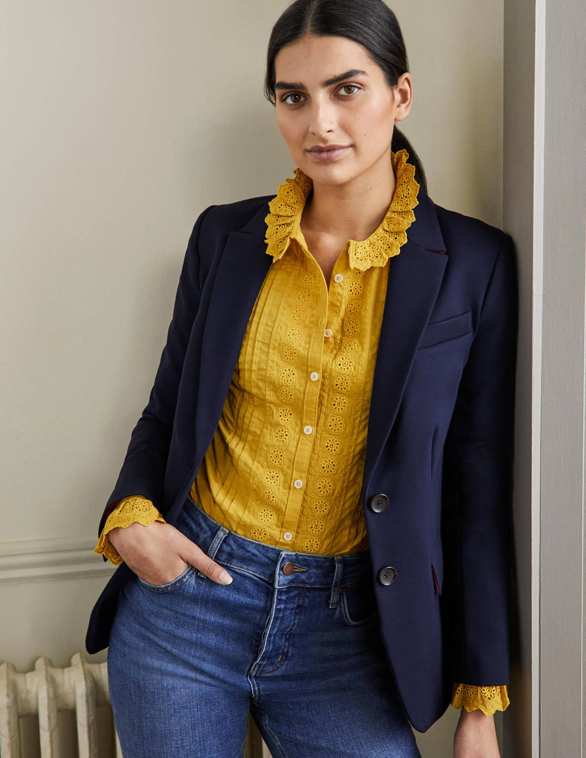 Smyth Ponté-Blazer-Marineblau-1