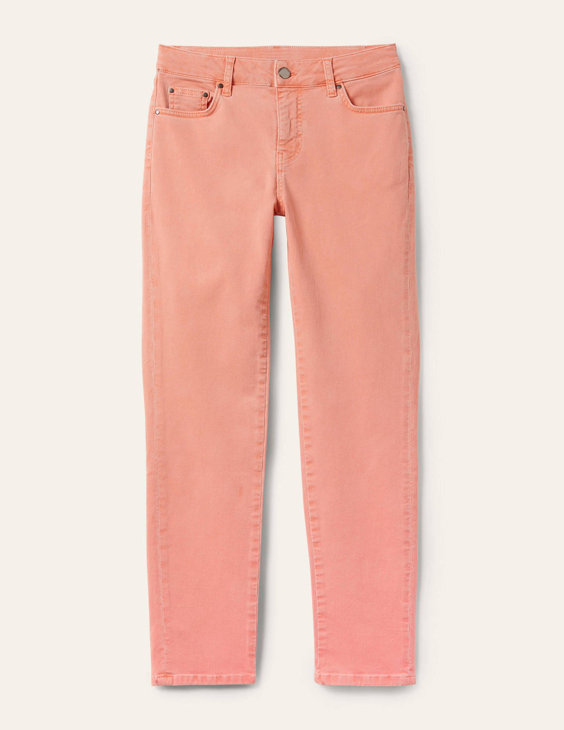 Jean slim droit longueur cheville-Corail brûlé-6
