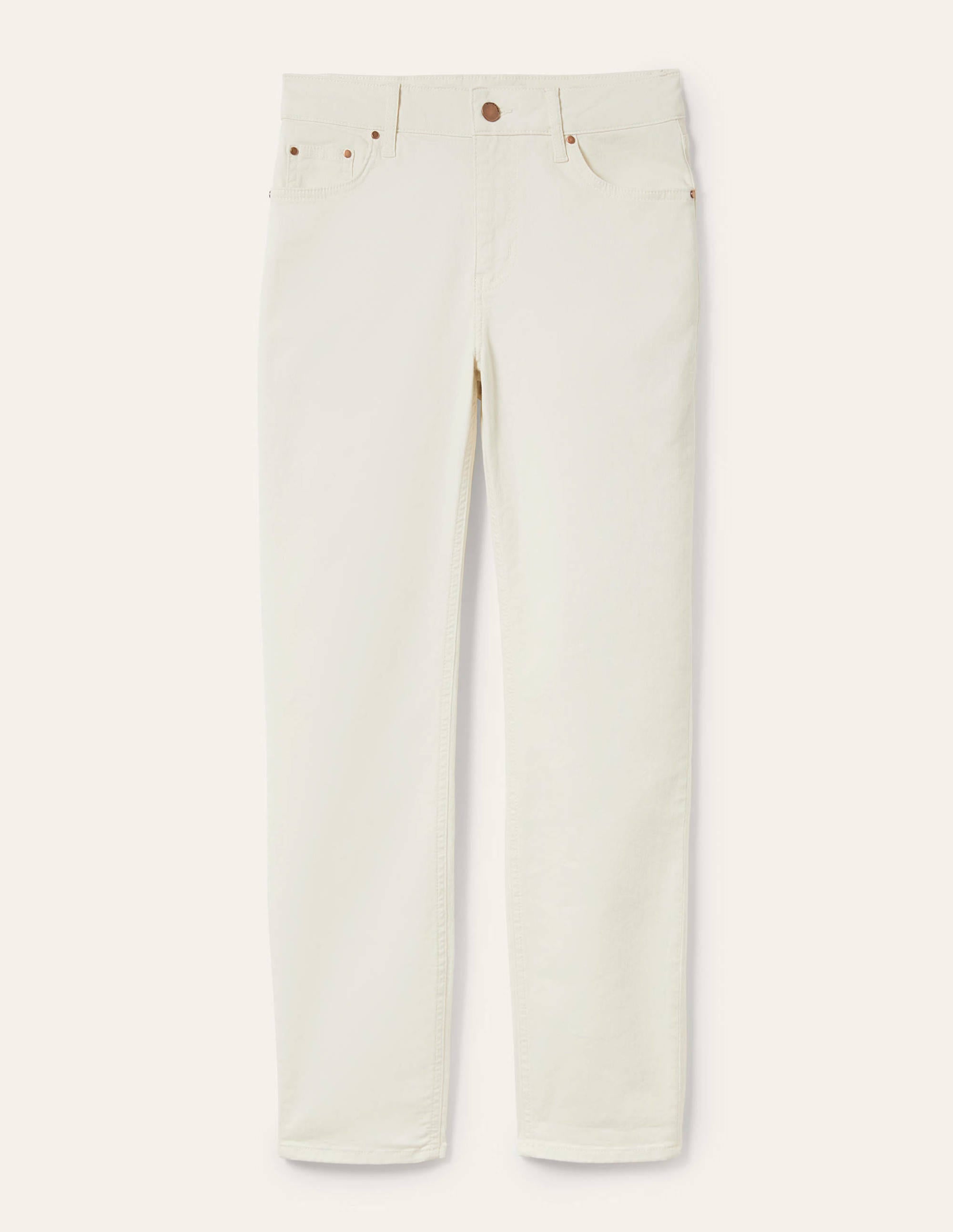 Schmale 7/8-Hose mit geradem Schnitt-Ecru - Image 5
