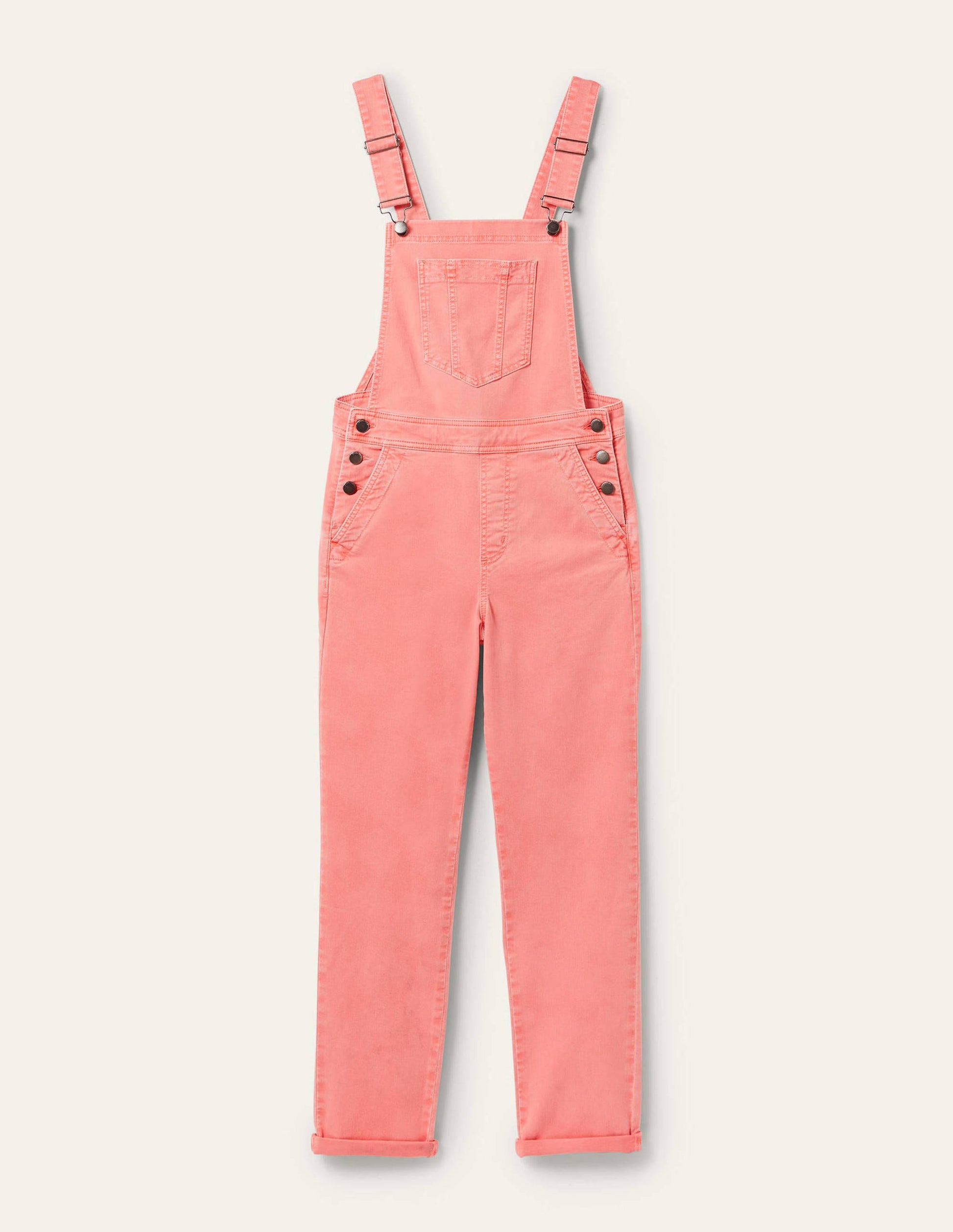 Girlfriend Dungarees-Burnt Coral-5