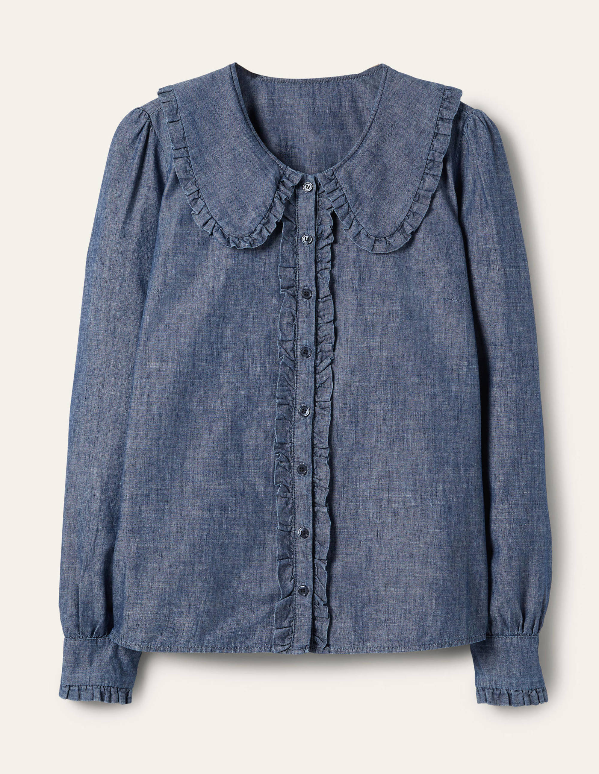 Hemd mit Statement-Kragen-Denim - Image 5