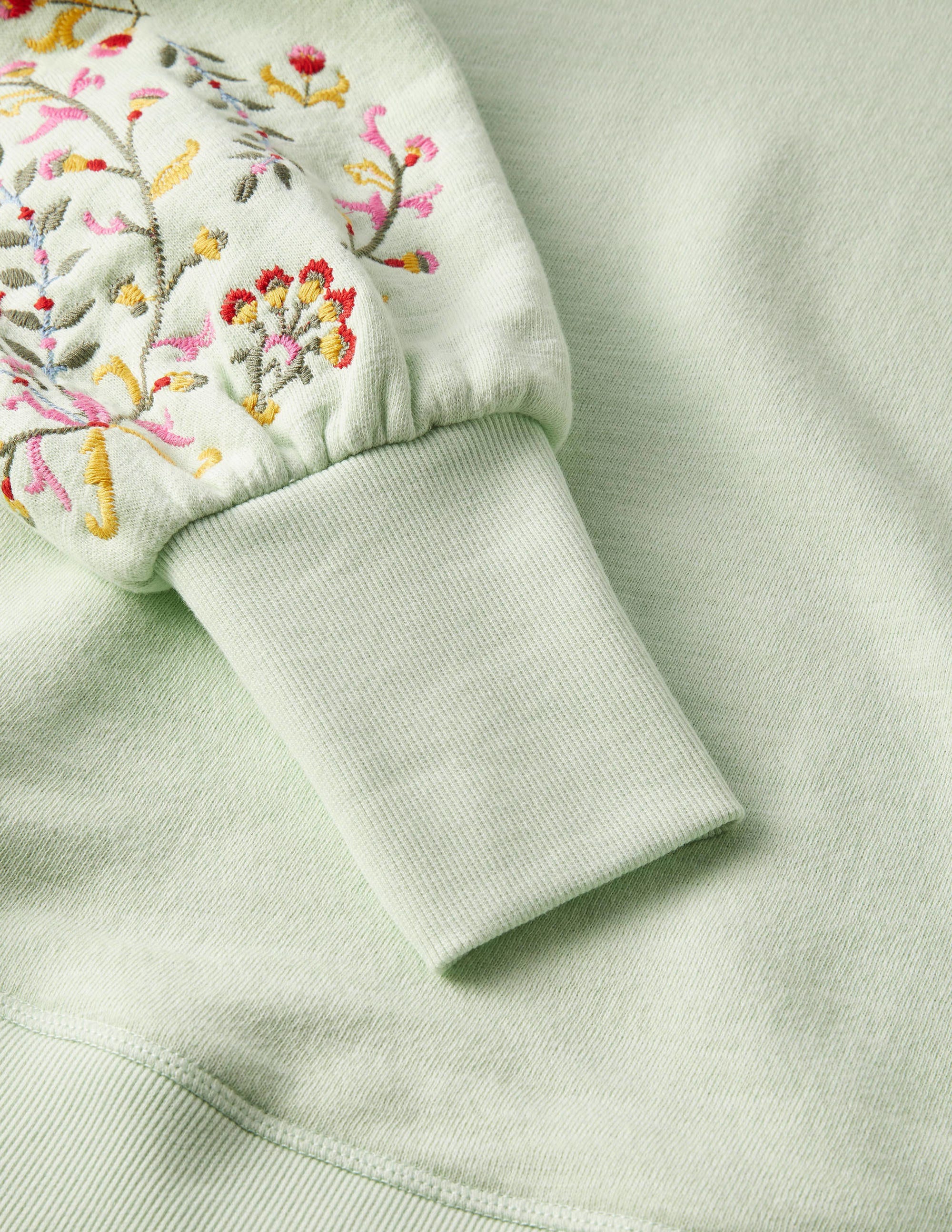 Sweat brodé à manches blousantes-Crème d'avocat, broderies - Image 6