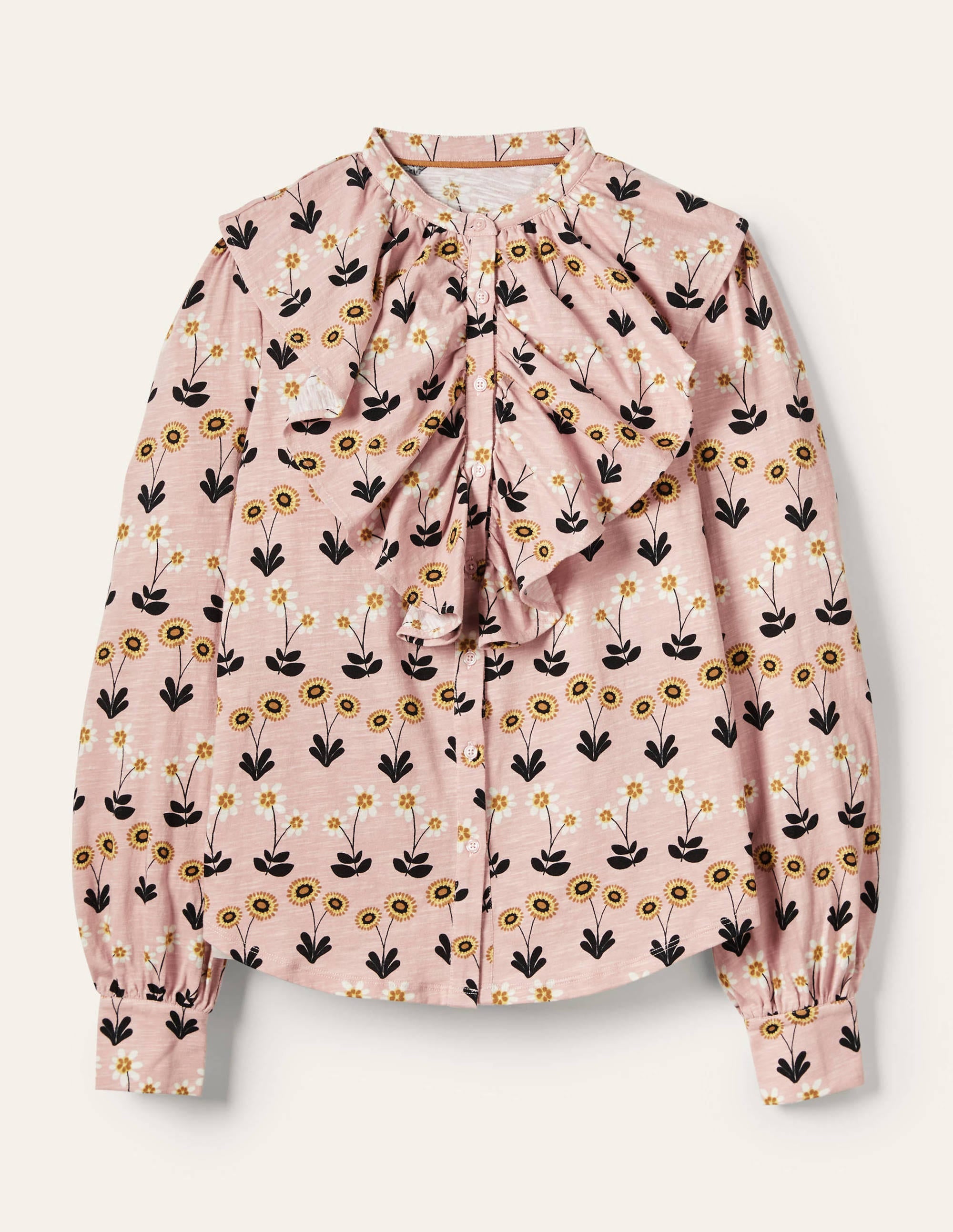 Chemise en jersey à volant-Milkshake, pâquerette délicate - Image 5