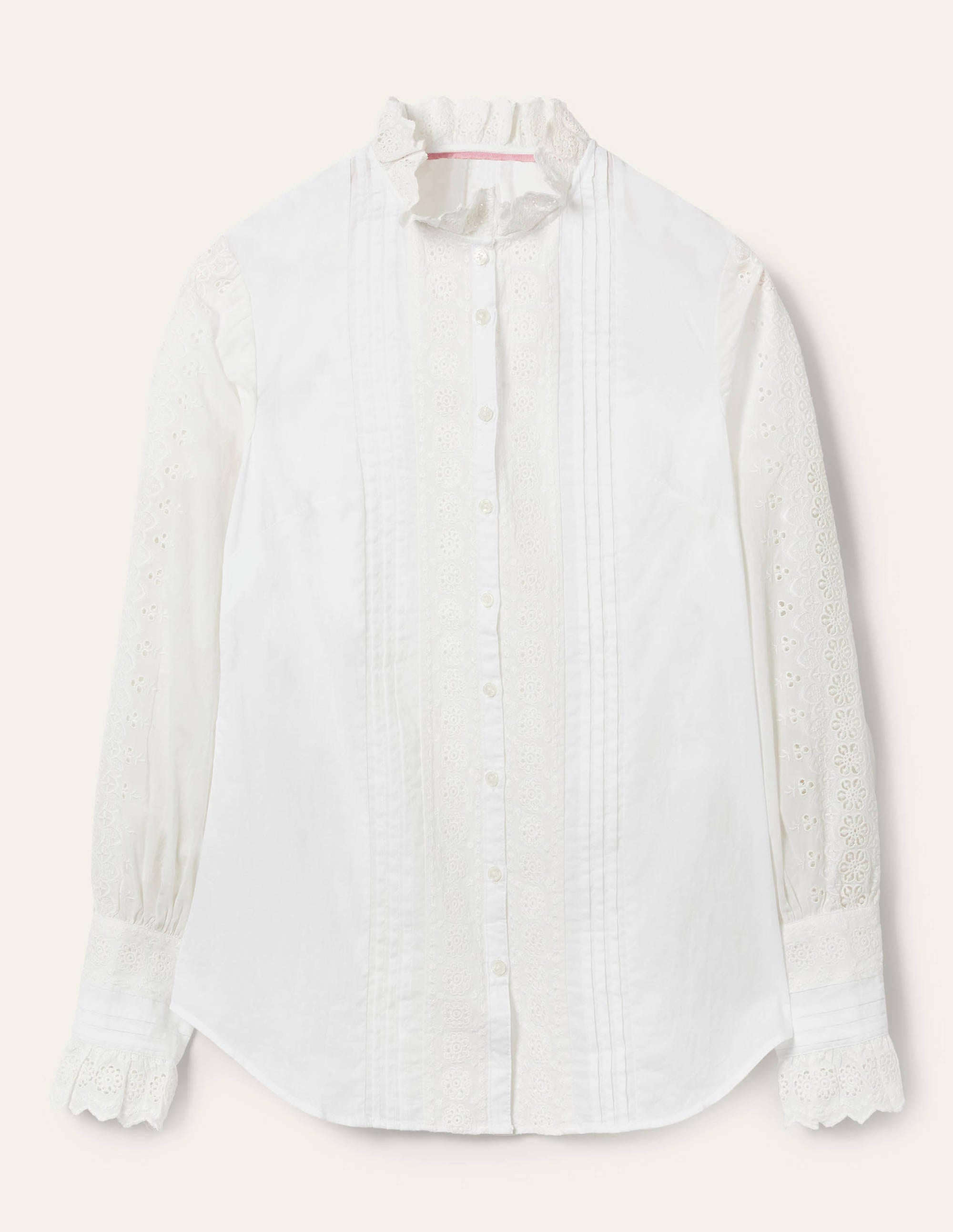 Bluse mit Spitzenborte-Weiß - Image 5