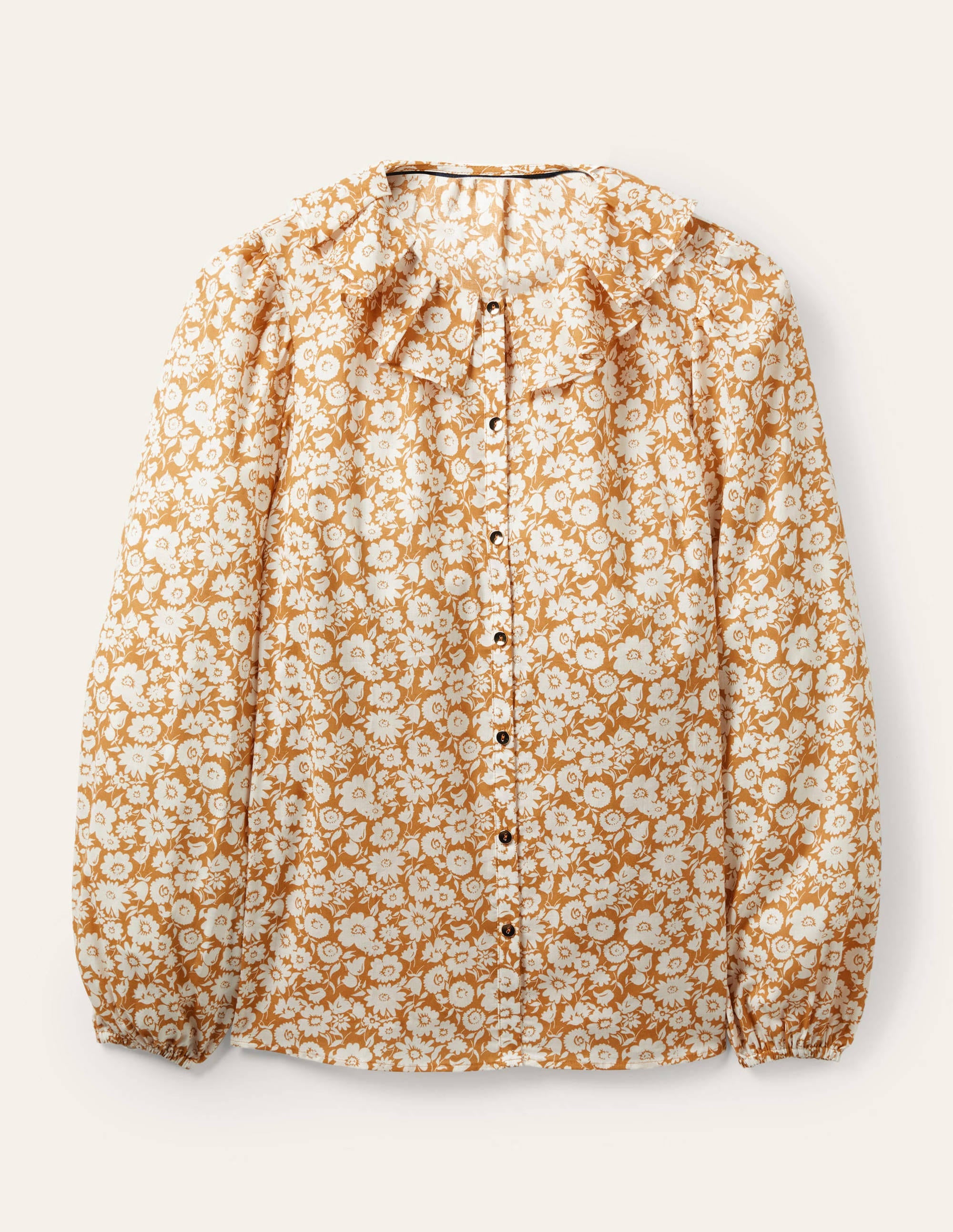 Blouse à col plissé-Brioche, motif Elegant Bloom - Image 5