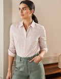 Classic Cotton Shirt-Pink Gingham