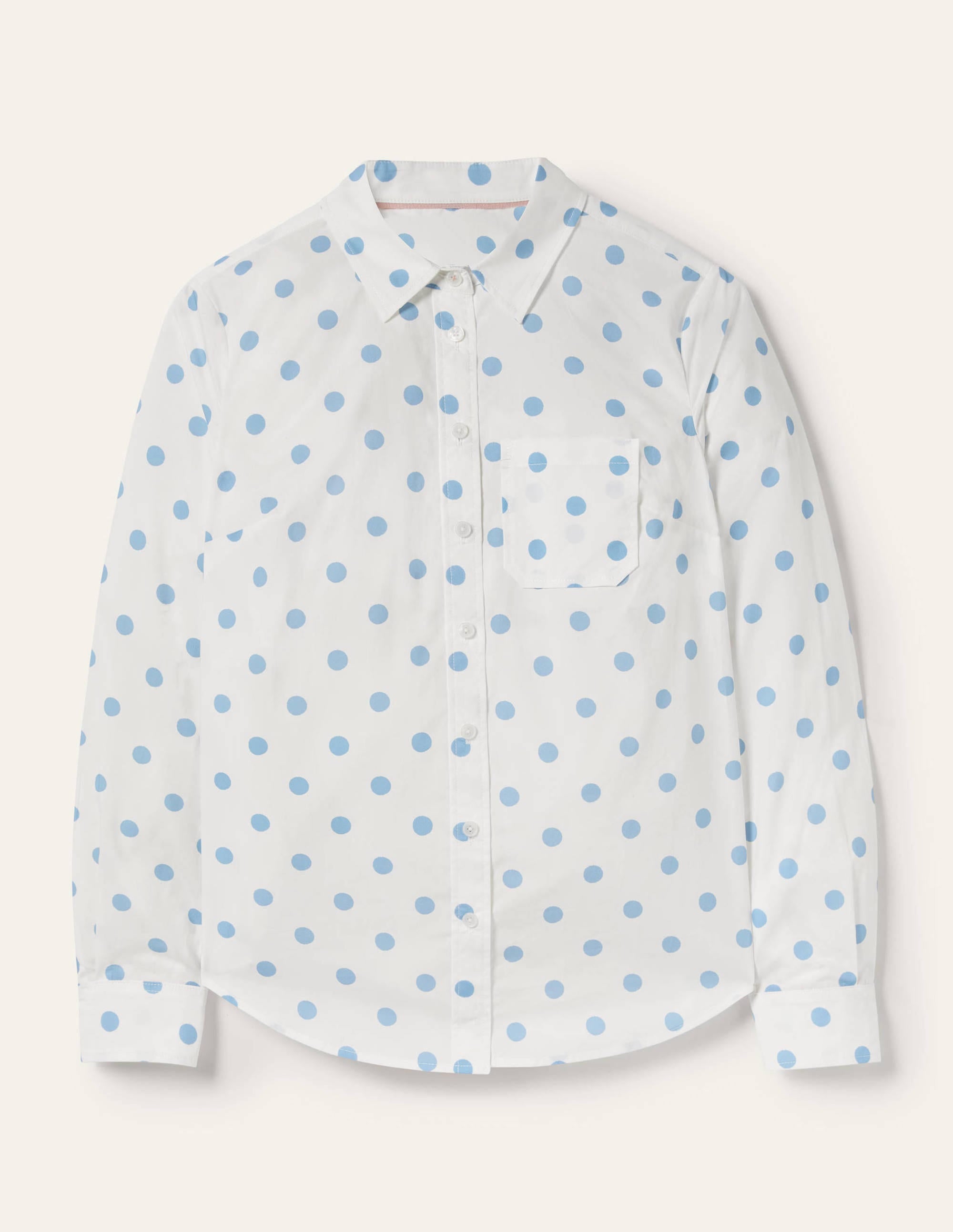 Chemise intemporelle en coton-Pois bleu crépuscule - Image 5