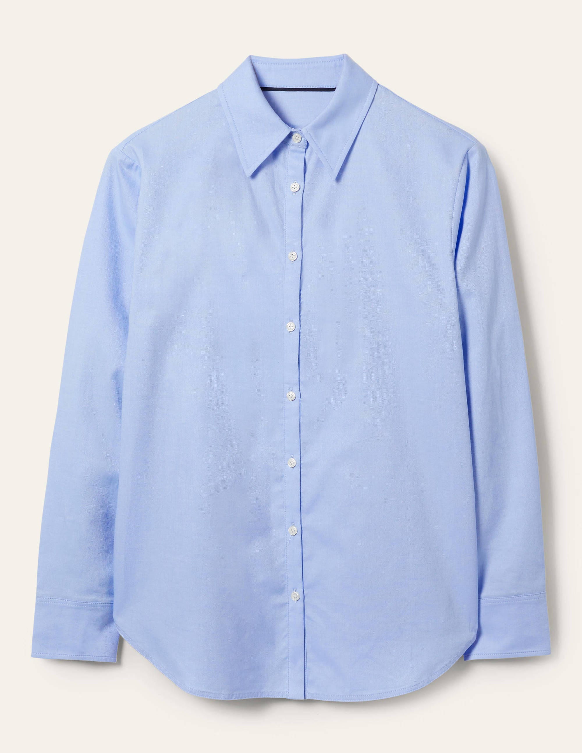 Relaxed Cotton Shirt-Blue Oxford - Image 5