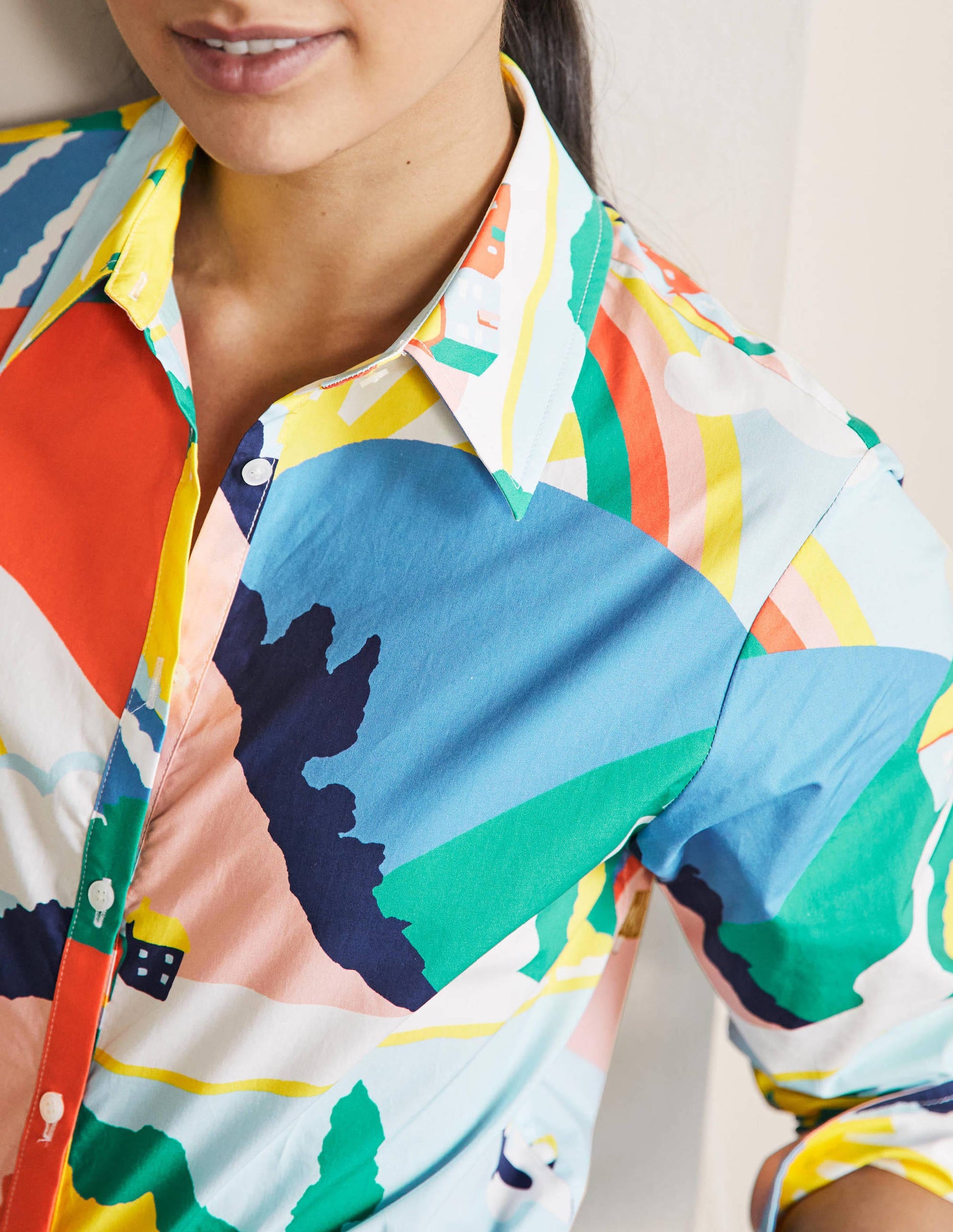 Chemise décontractée en coton-Motif Scenic Meadow-2