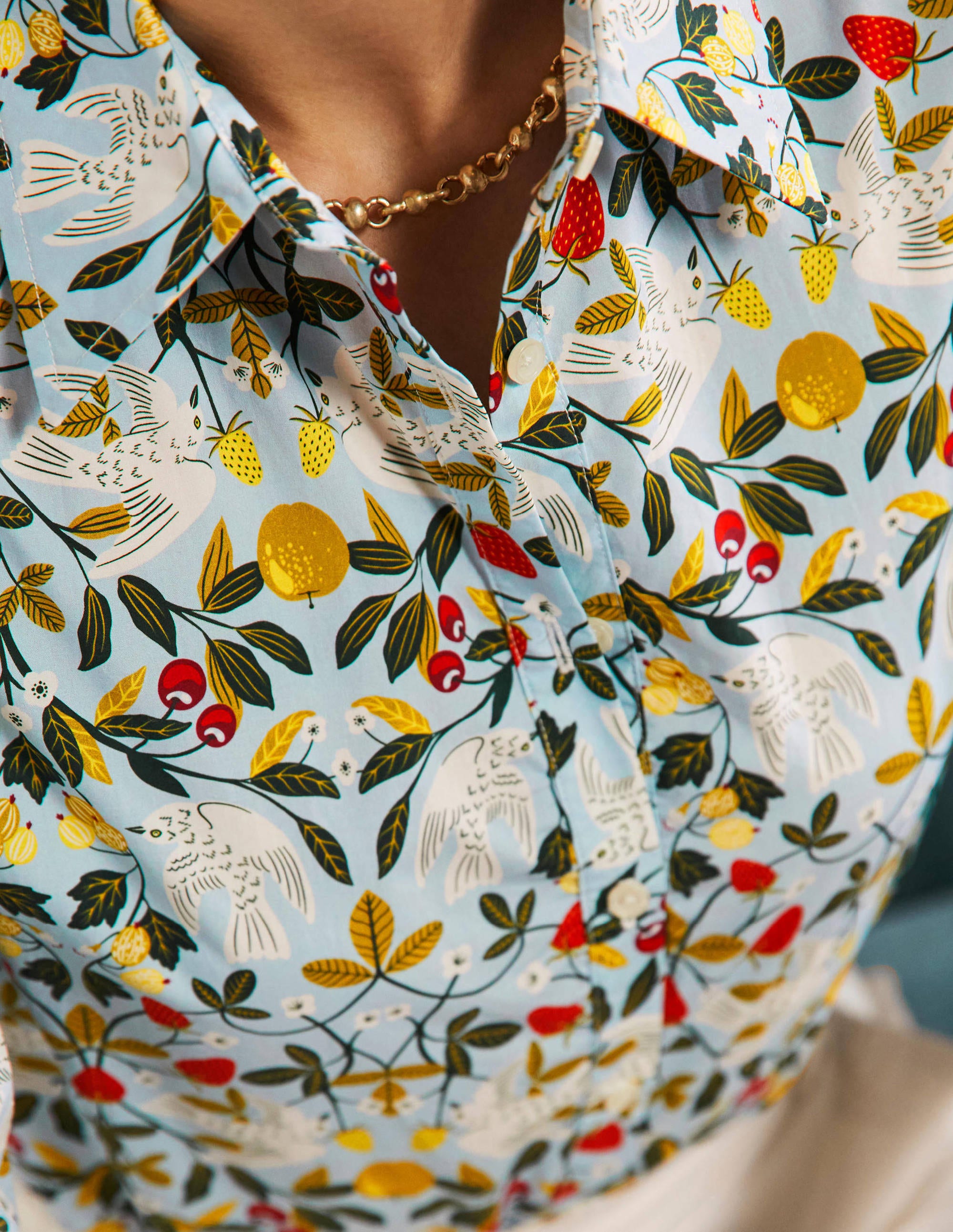 Chemise décontractée en coton-Surf, motif Bird Paradise - Image 2