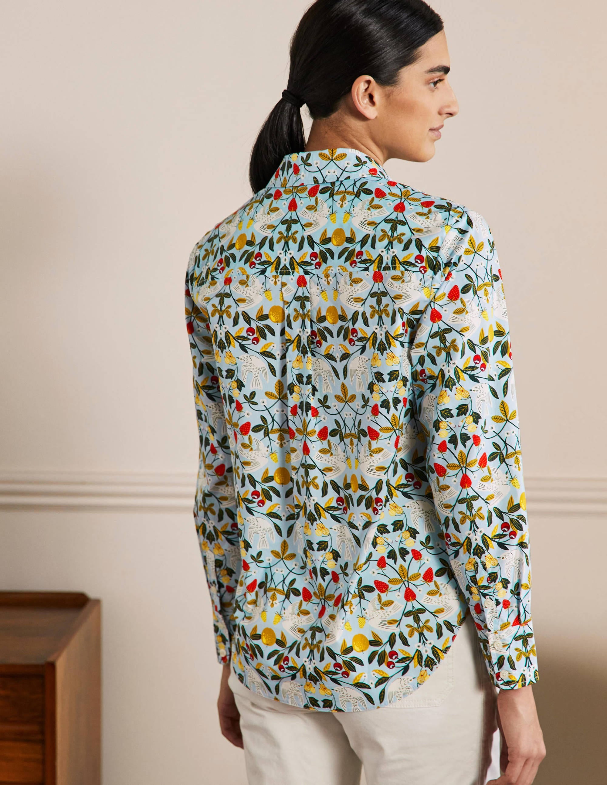Chemise décontractée en coton-Surf, motif Bird Paradise - Image 3