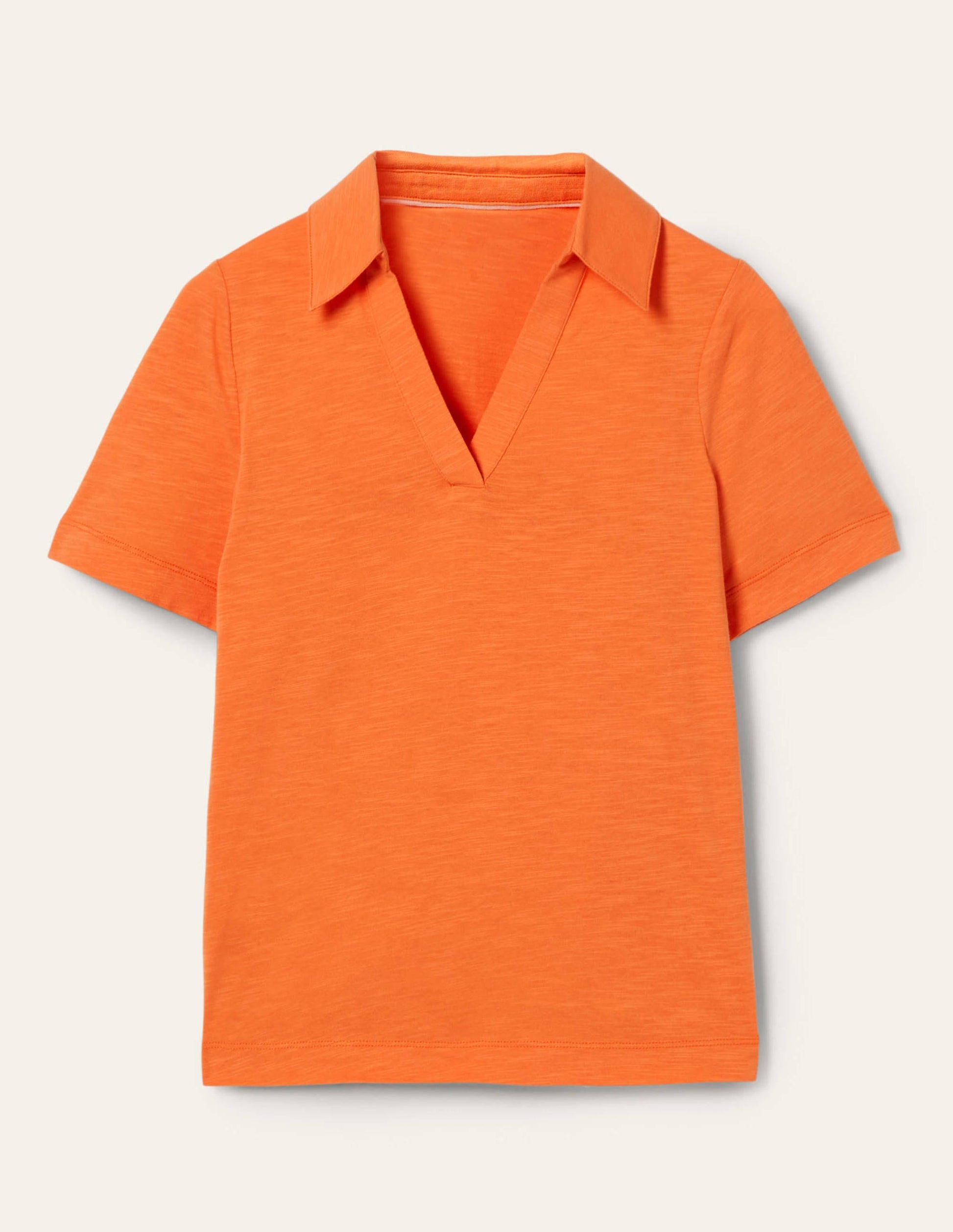 Poloshirt aus Baumwolle-Gedecktes Orange-5
