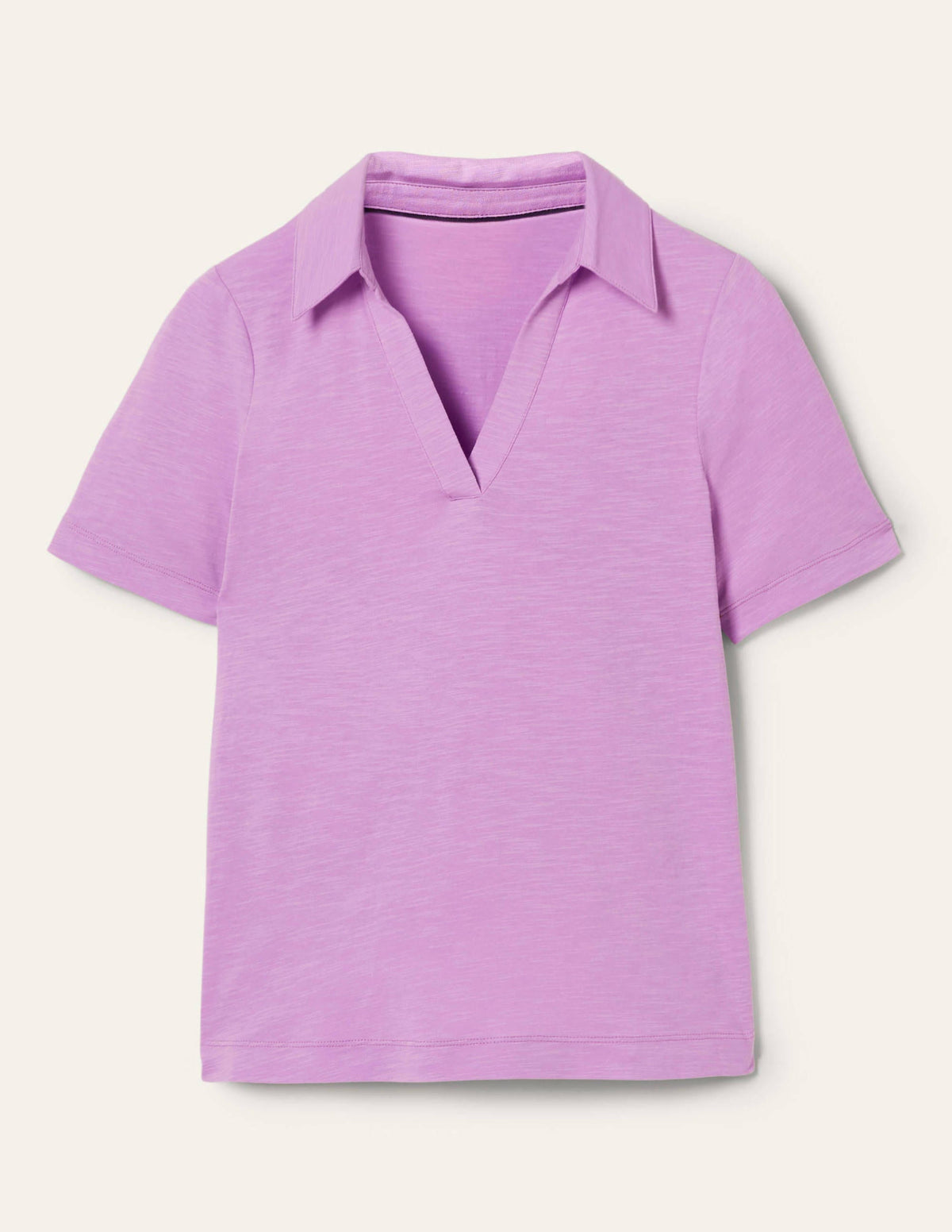 Cotton Polo Top-African Violet-5