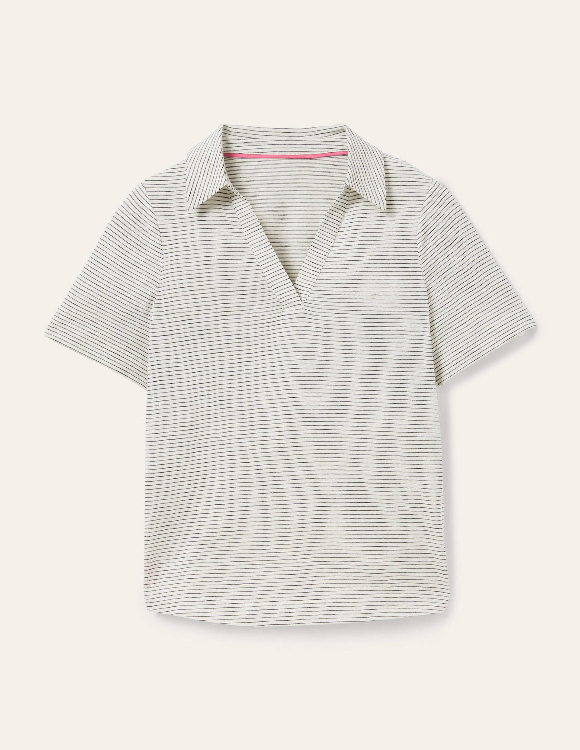 Polo en coton-Rayé ivoire/bleu marine-5