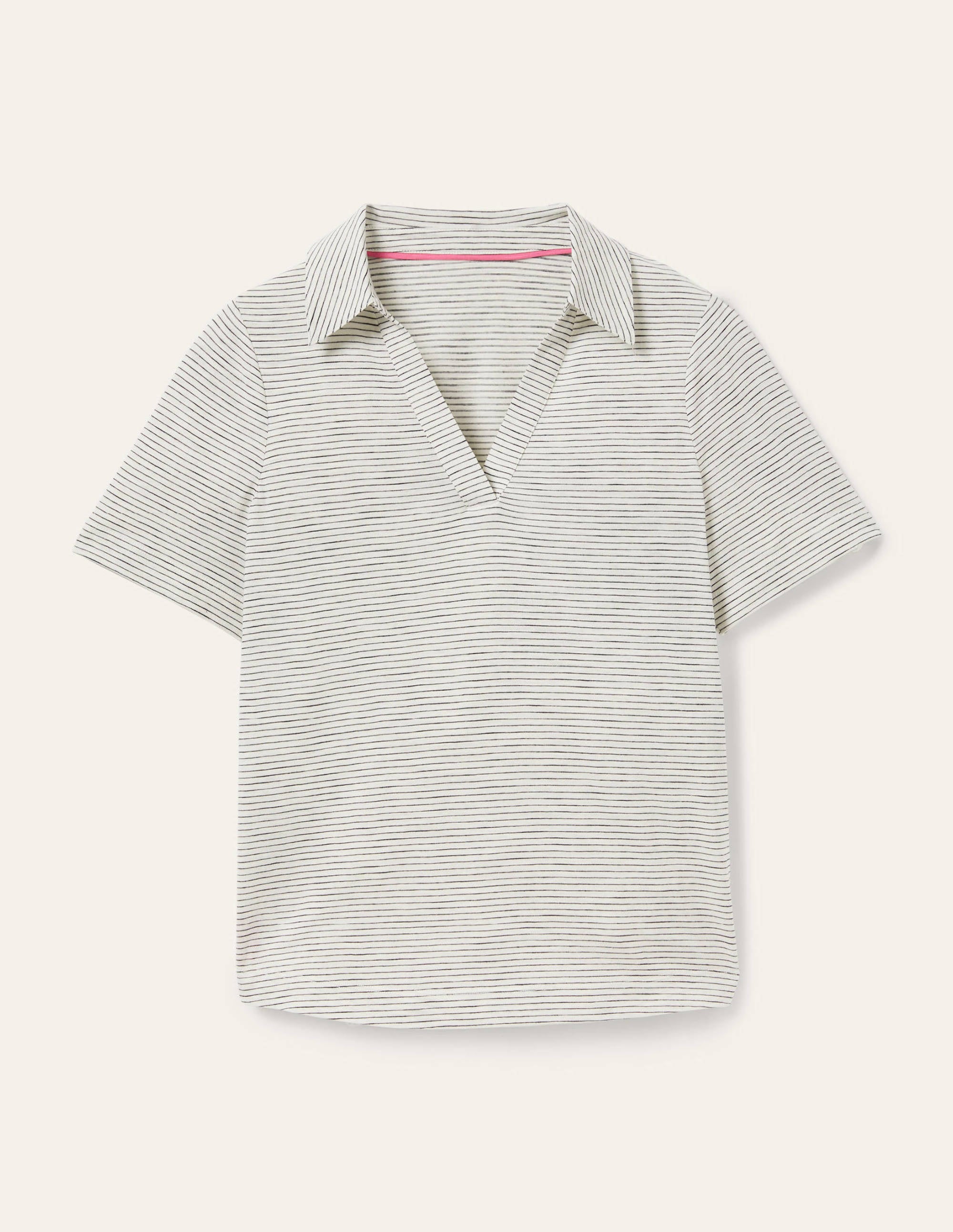 Polo en coton-Rayé ivoire/bleu marine - Image 5
