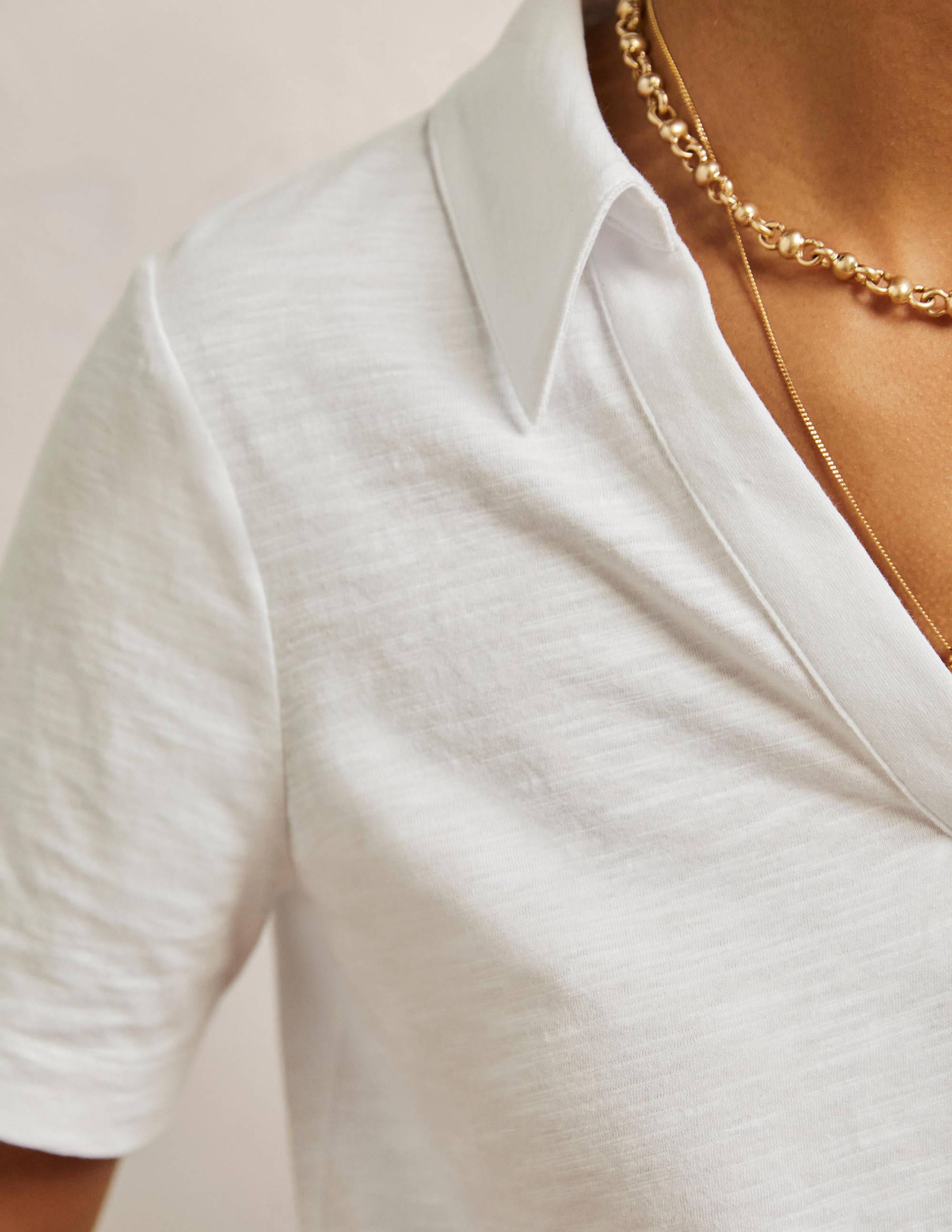Polo en coton-Blanc - Image 2