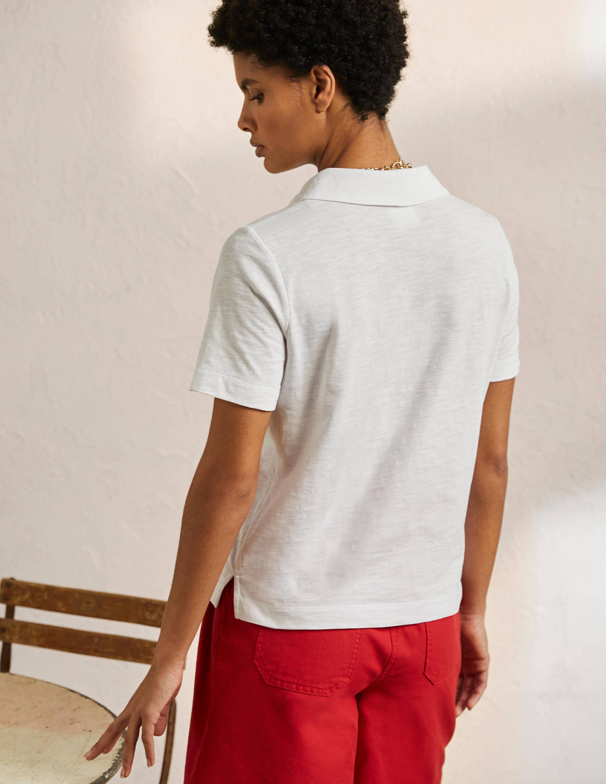 Polo en coton-Blanc - Image 3