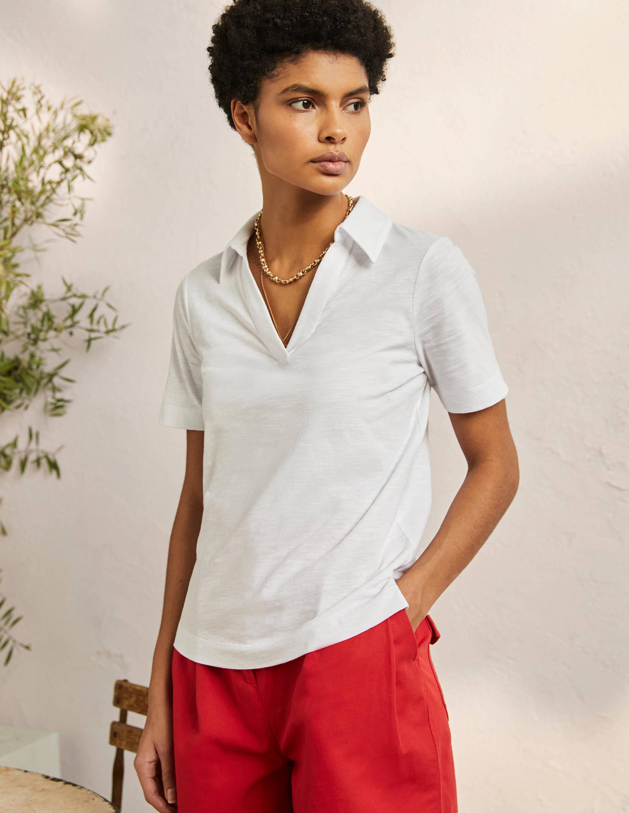Polo en coton-Blanc - Image 4