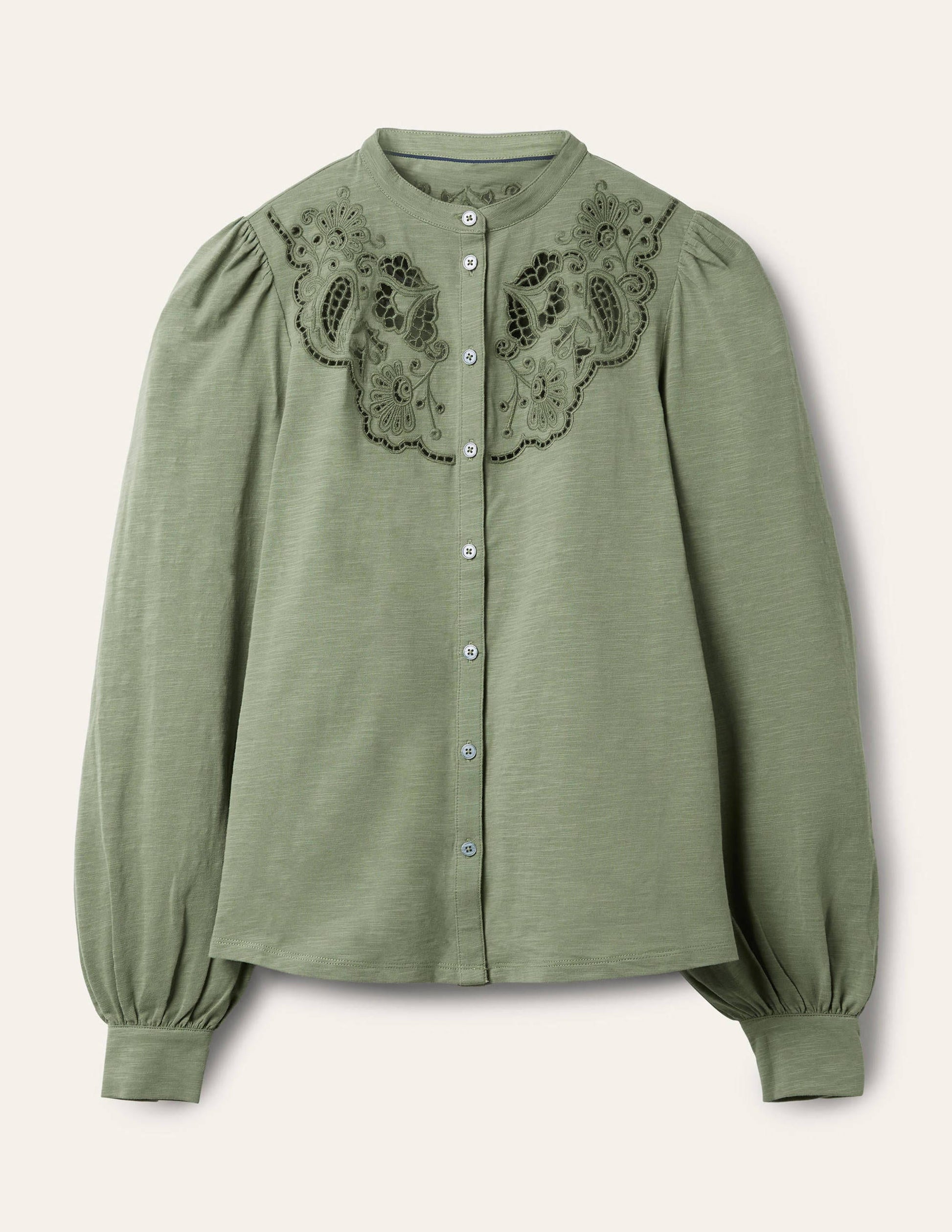 Chemise ajourée en jersey-Aulne-5