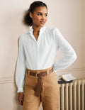 Chemise en jersey avec broderie anglaise-Blanc