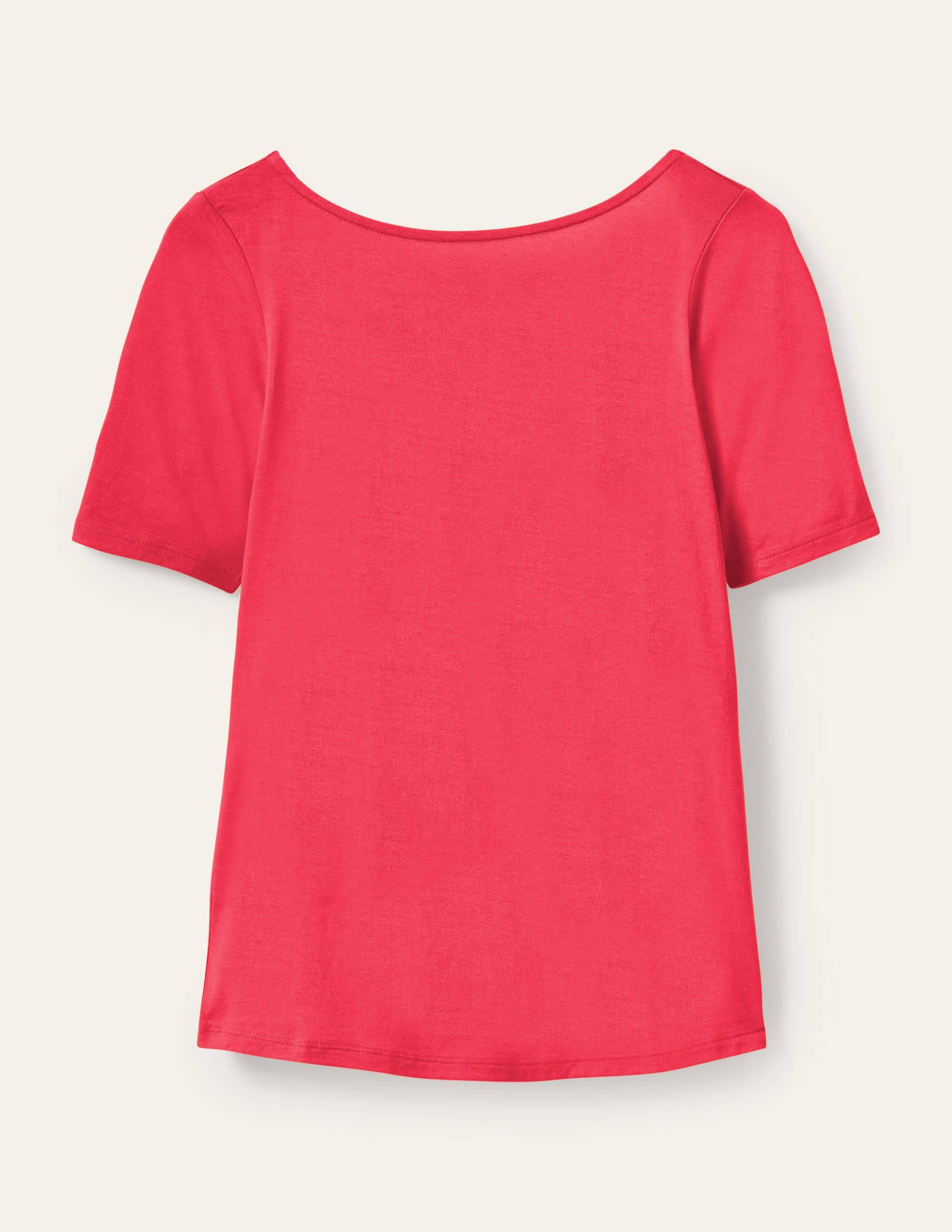 Superweiches T-Shirt mit rundem Rückenausschnitt-Rettichrot - Image 5