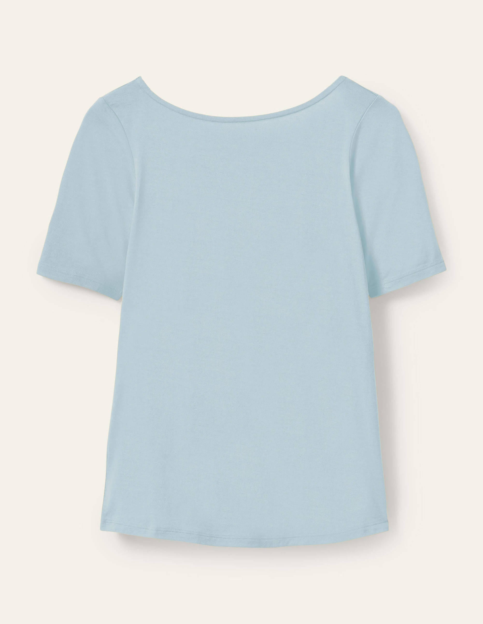 Superweiches T-Shirt mit rundem Rückenausschnitt-Morgendämmerungsblau - Image 5