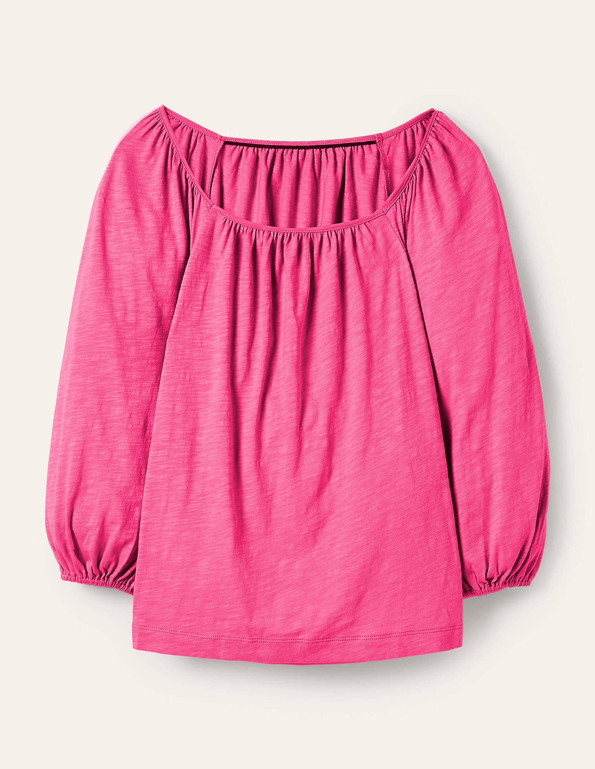 Top en coton blousant-Rose festival - Image 5