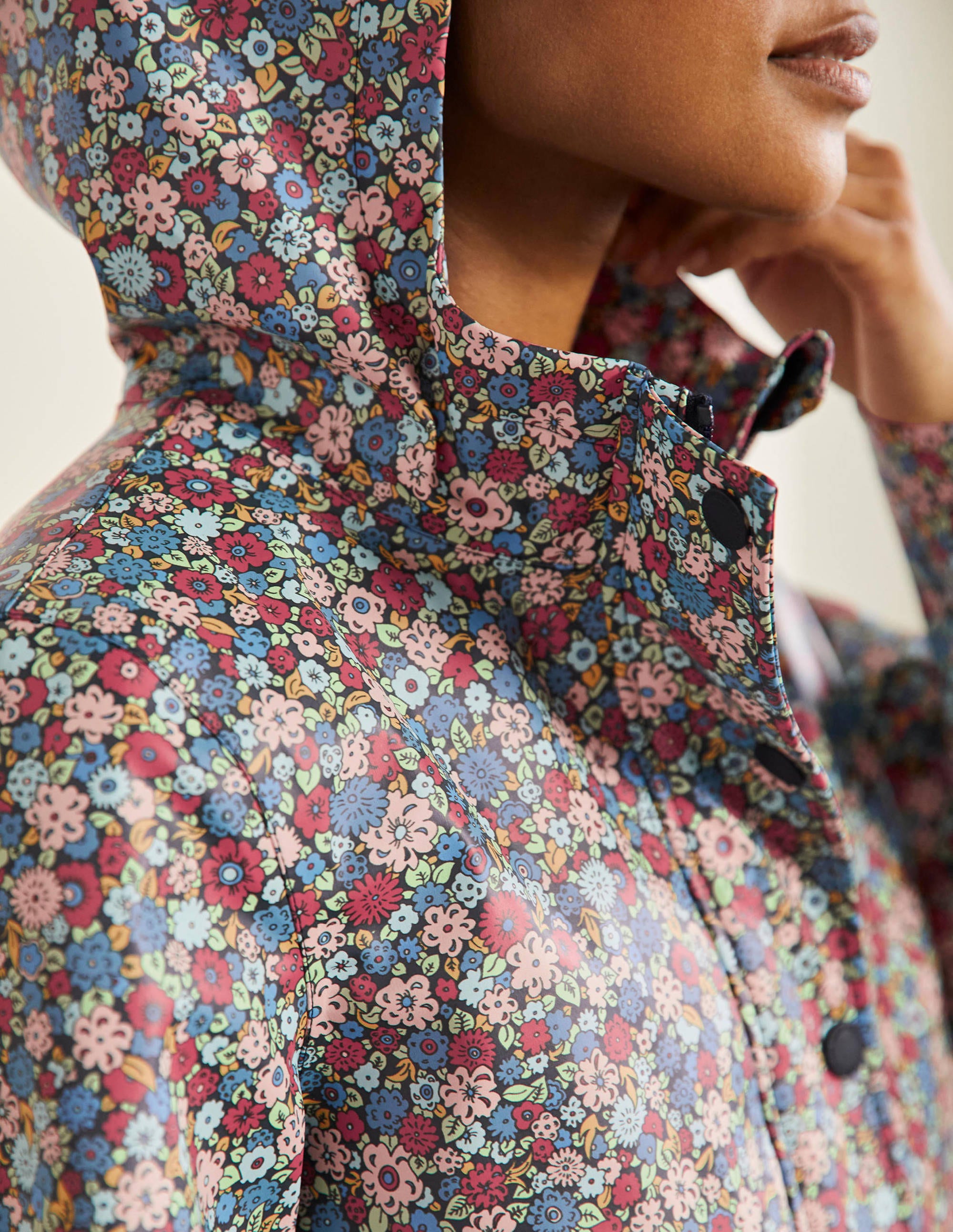 Imperméable Morris-Bleu marine, motif Floret Cluster - Image 2