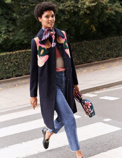Amelia Wollmantel mit Applikation-Marineblau-7