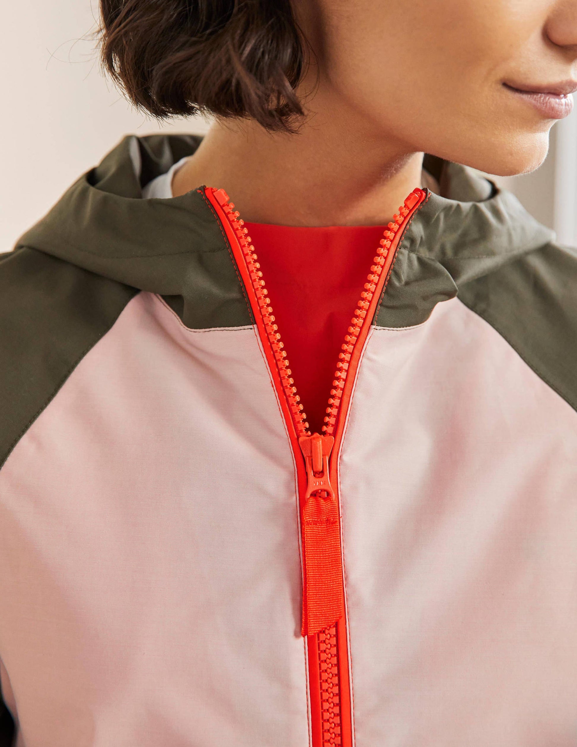 Belle Anorak zum Verstauen-Milchshake/Khaki-2