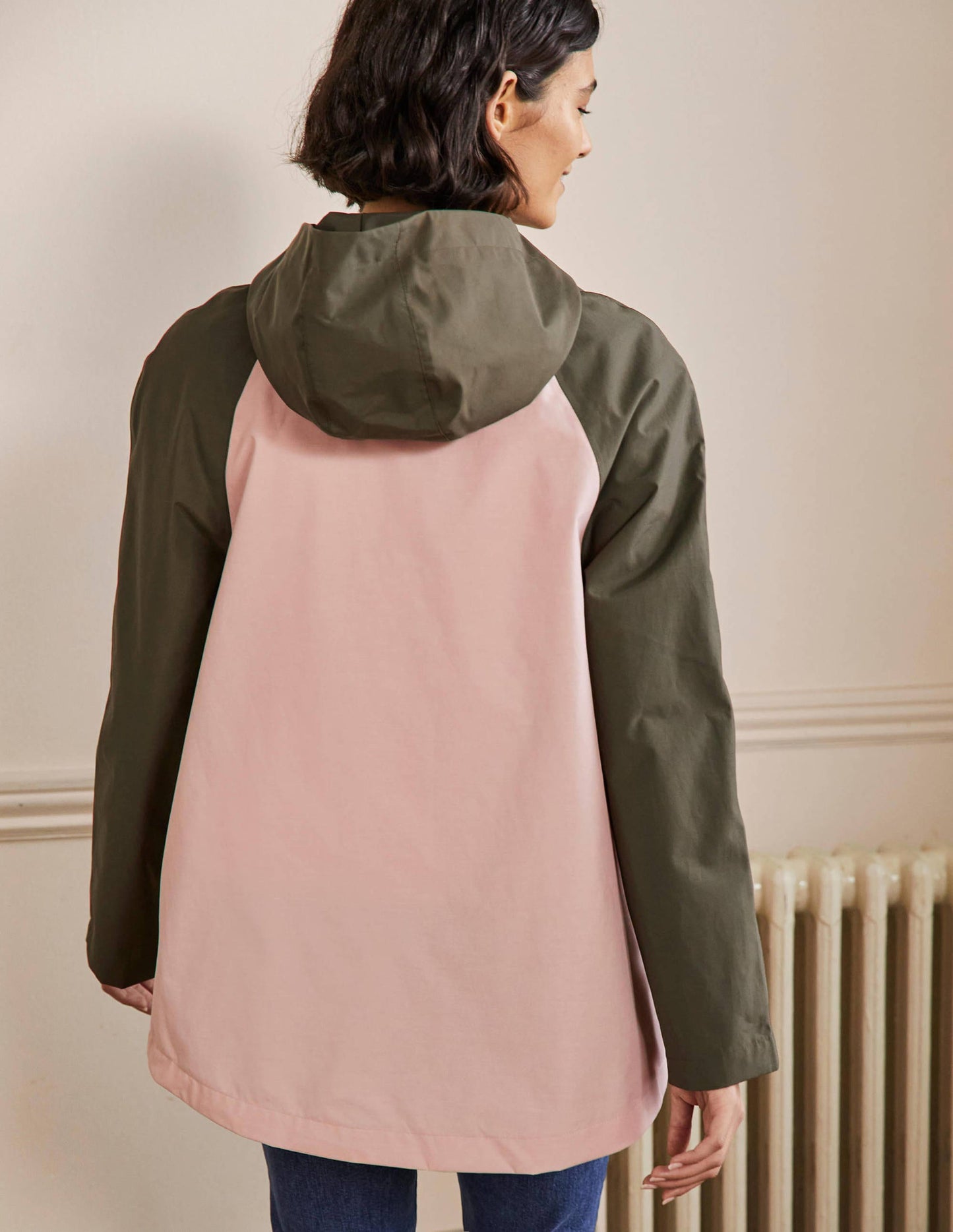 Belle Anorak zum Verstauen-Milchshake/Khaki