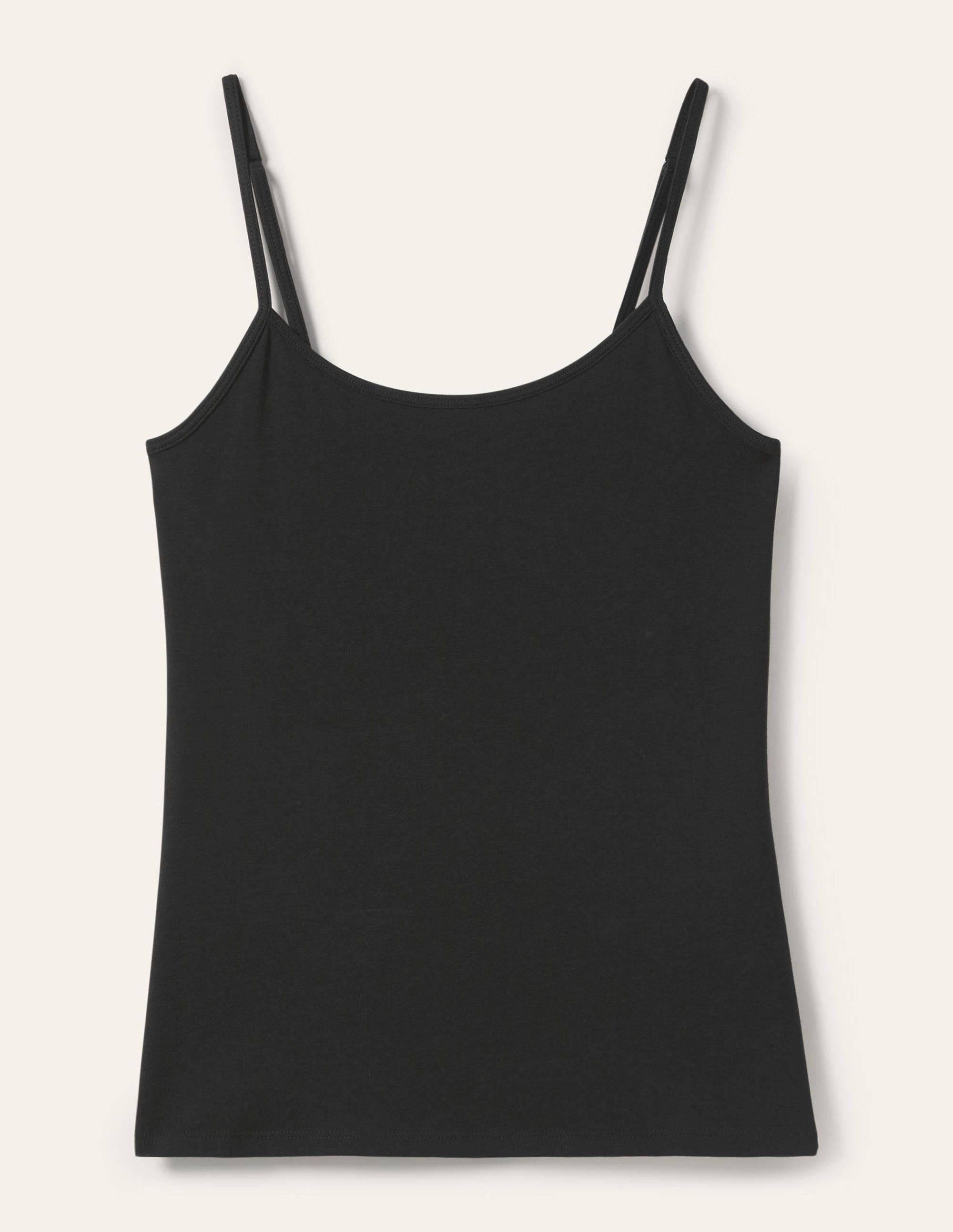 Schlichtes Camisole-Oberteil-Schwarz - Image 9