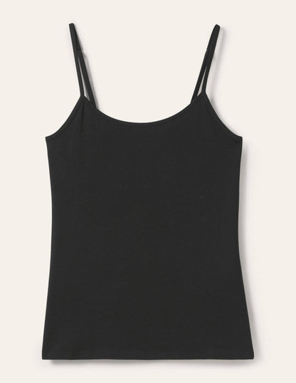 Schlichtes Camisole-Oberteil-Schwarz